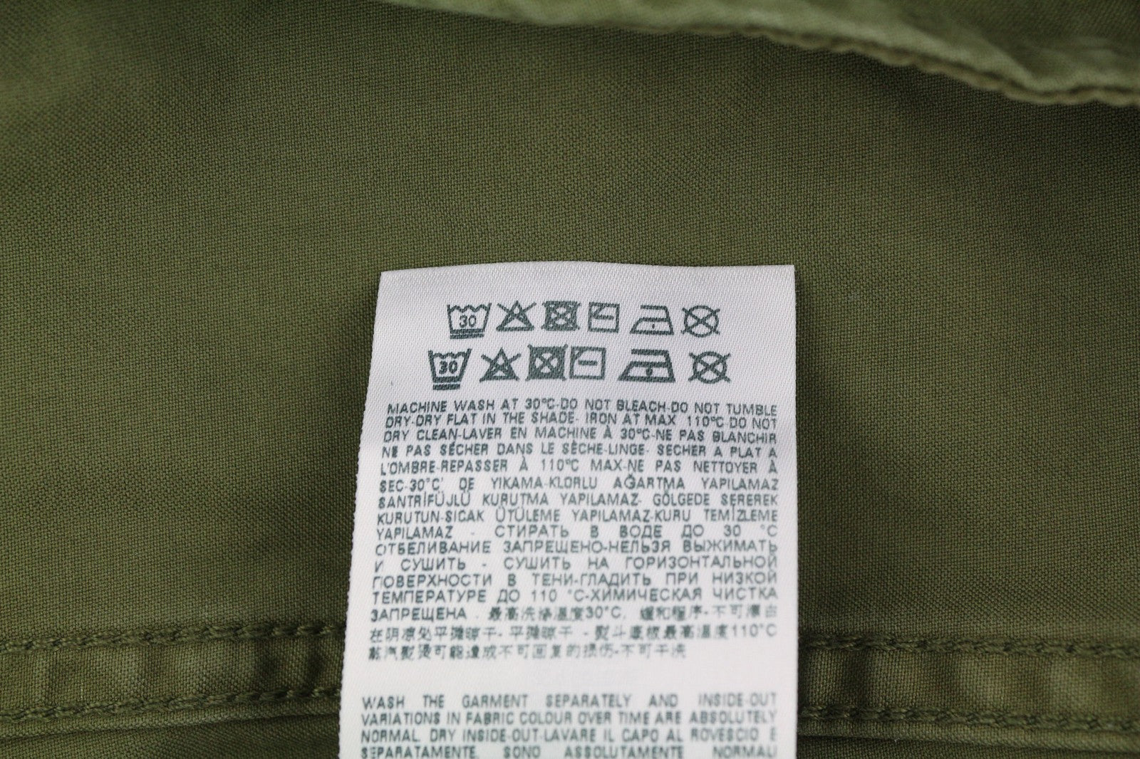 DIESEL J-Fuller Mens Jacket XL Khaki Overshirt Buttoned Neck RRP€295