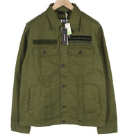 DIESEL J-Fuller Mens Jacket XL Khaki Overshirt Buttoned Collar RRP€295