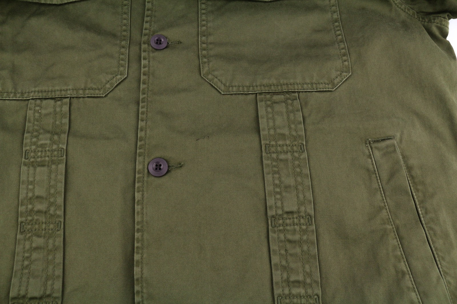 DIESEL J-Fuller Mens Jacket XL Khaki Overshirt Buttoned Collar RRP€295