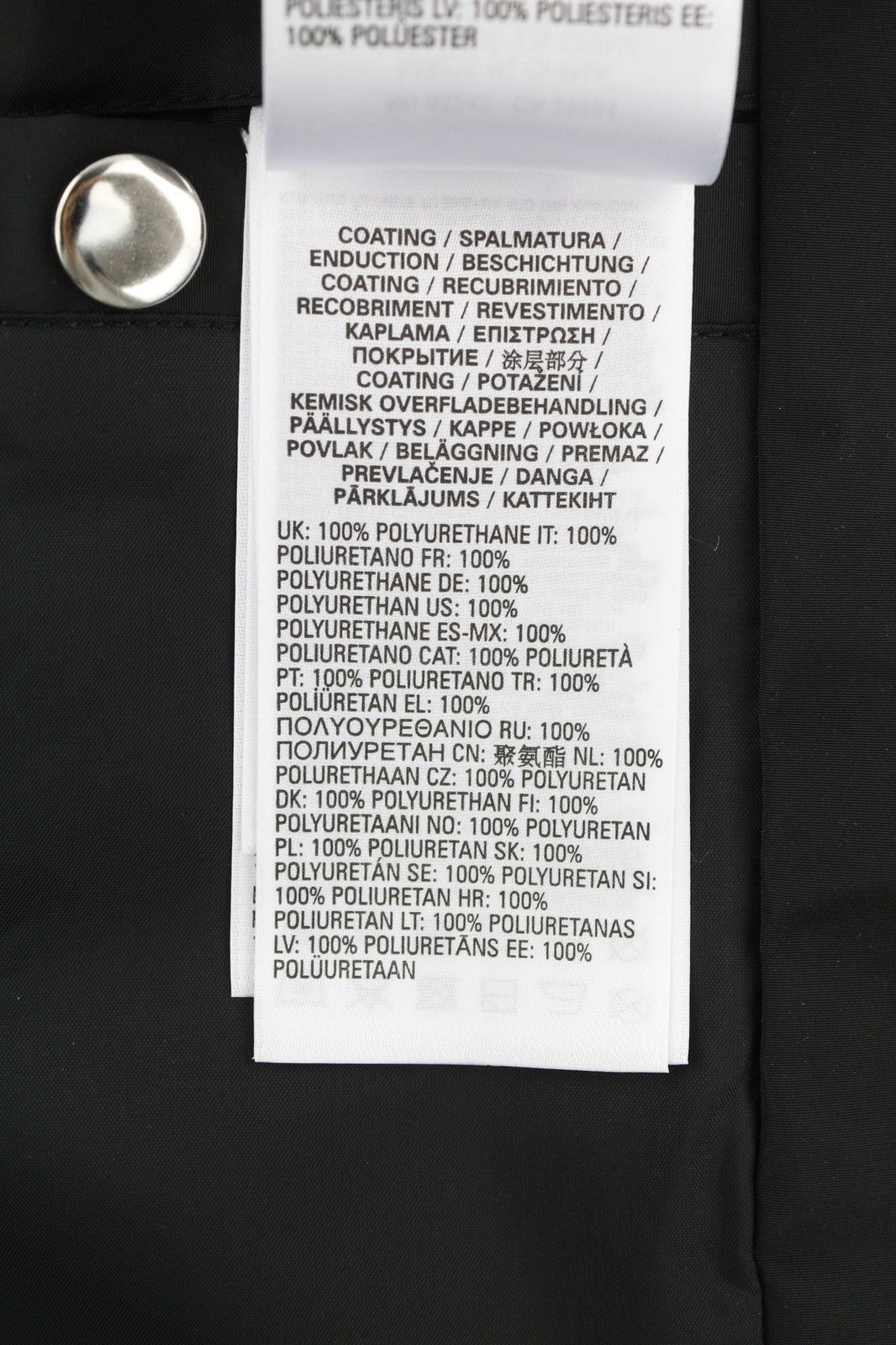 DIESEL J-Coal-New Print Mens Jacket S Black Coated Padded Snap Buttons RRP€230