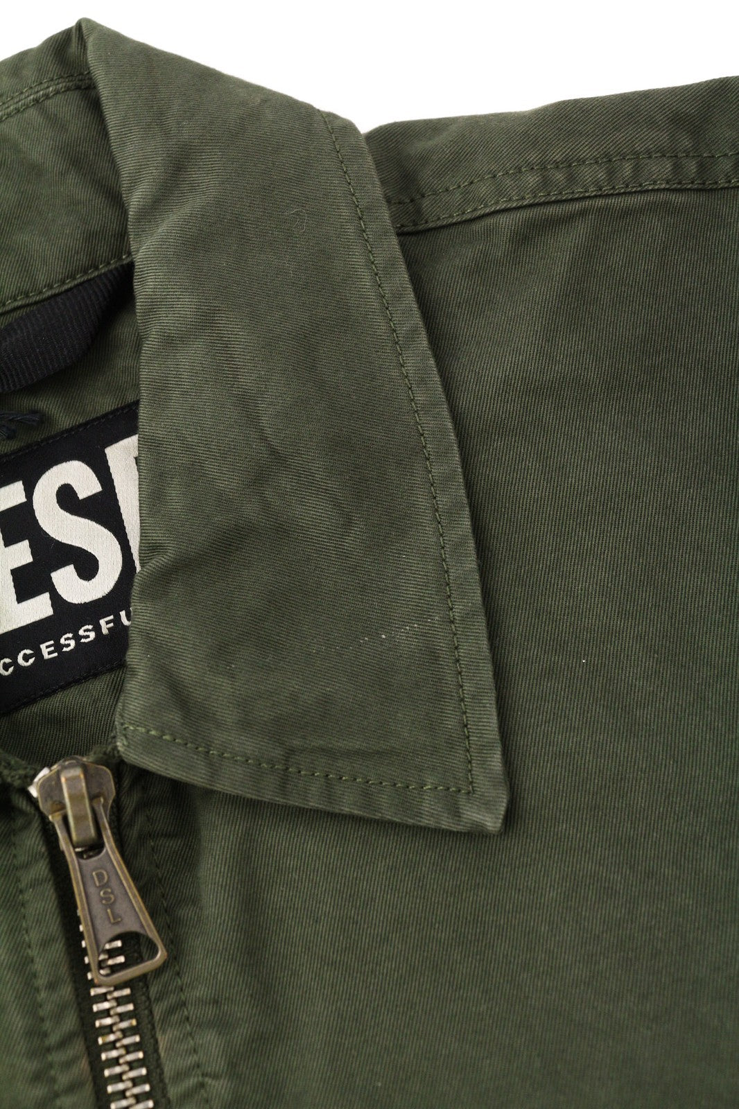 DIESEL J-Coal-Cot Mens Jacket L Green Full Zip Neck Lined  RRP€230