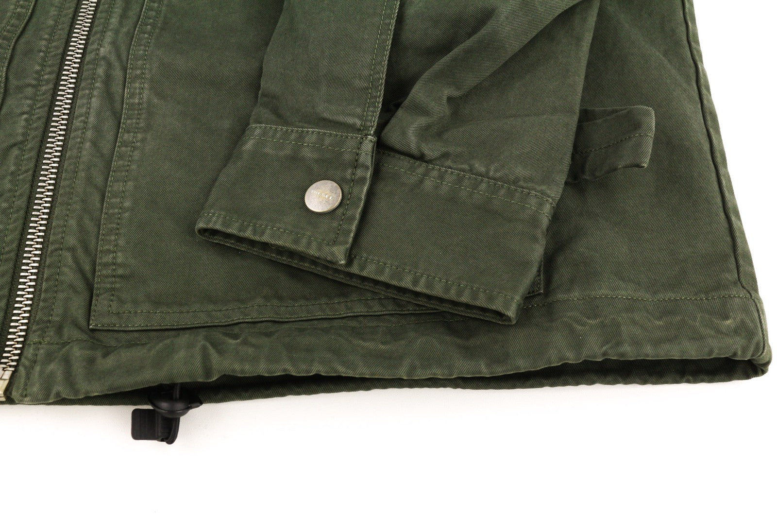 DIESEL J-Coal-Cot Mens Jacket L Green Full Zip Neck Lined  RRP€230