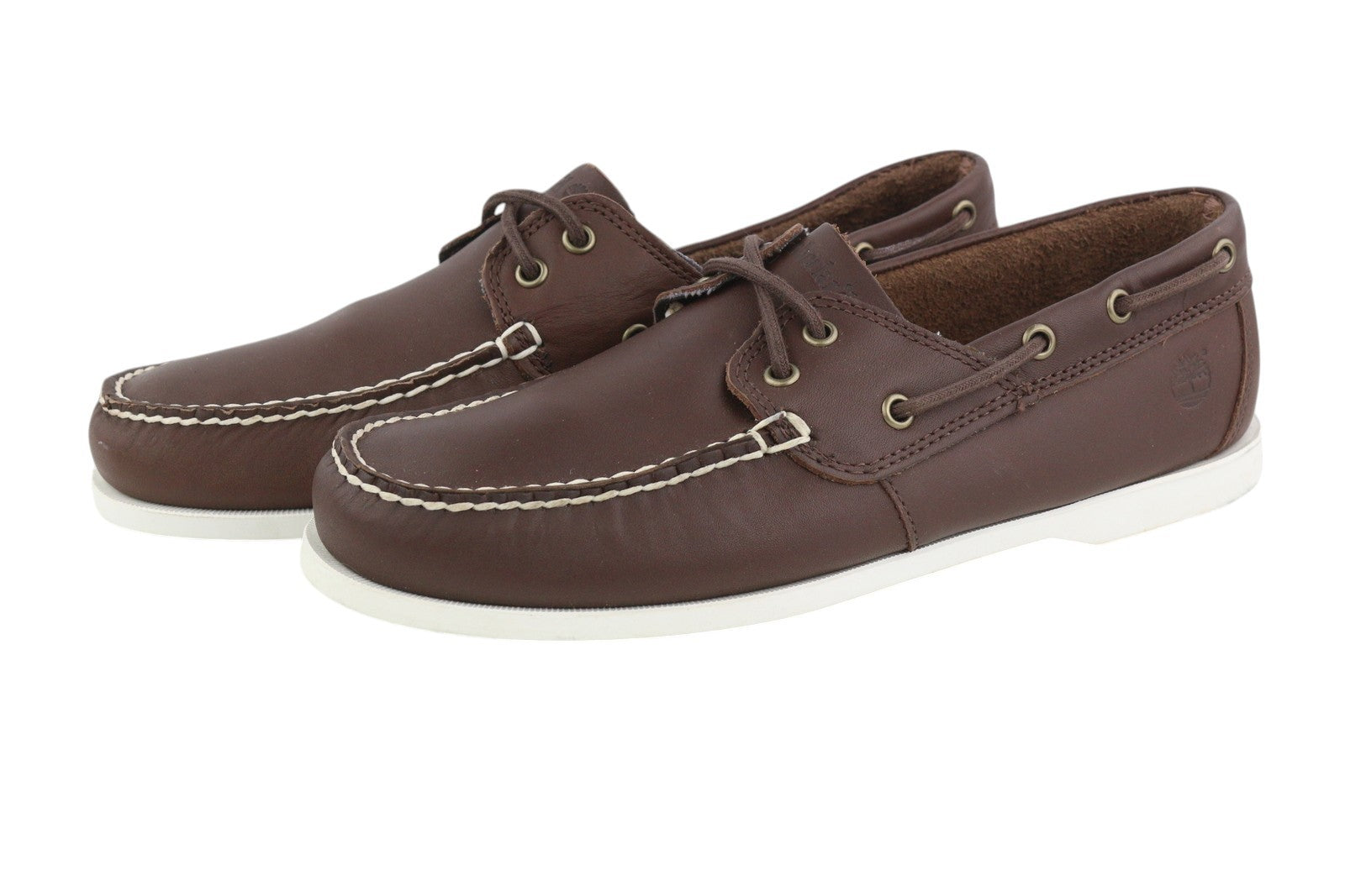 TIMBERLAND A199T Men Shoes EU43/43.5 Brown Leather Ortholite Non-Marking Loafers