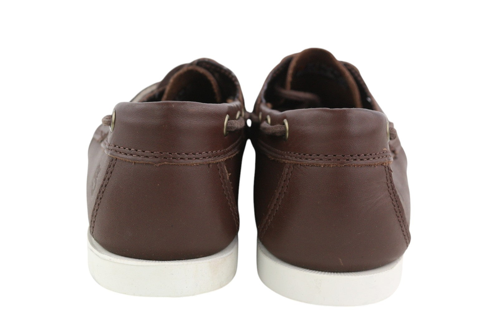 TIMBERLAND A199T Men Shoes EU43/43.5 Brown Leather Ortholite Non-Marking Loafers