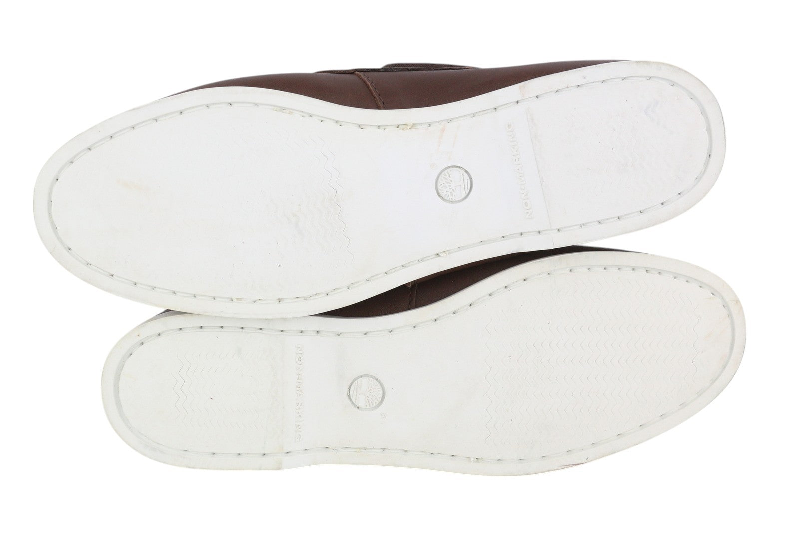 TIMBERLAND A199T Men Shoes EU43/43.5 Brown Leather Ortholite Non-Marking Loafers