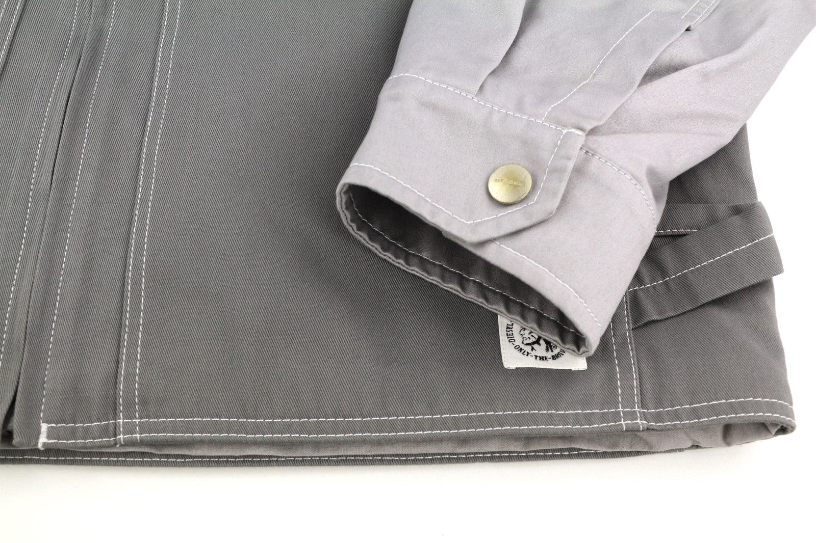 DIESEL J-Howe-LS Mens Jacket L Grey Full Zip  Neck Lined  RRP€450