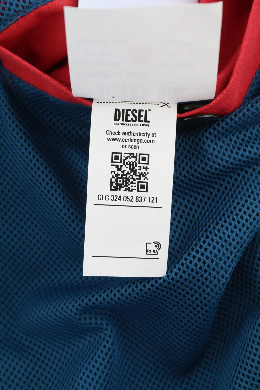 DIESEL J-Rodney-A Mens Jacket L Loose  Hidden Hood Full Zip Mesh RRP€325