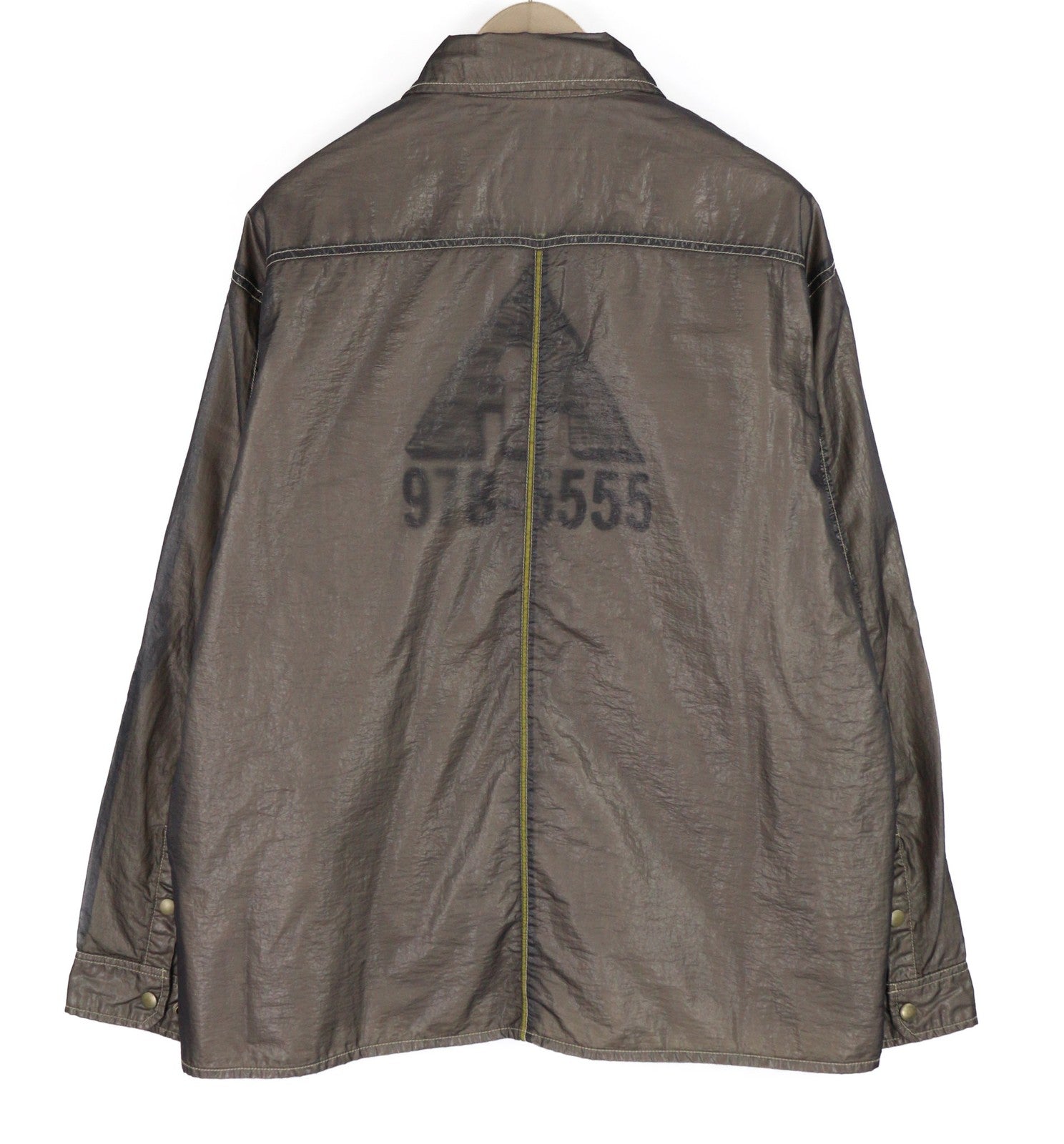 DIESEL S-U24 Men Jacket L Windbreaker Snap Buttons Coated Neck RRP€275