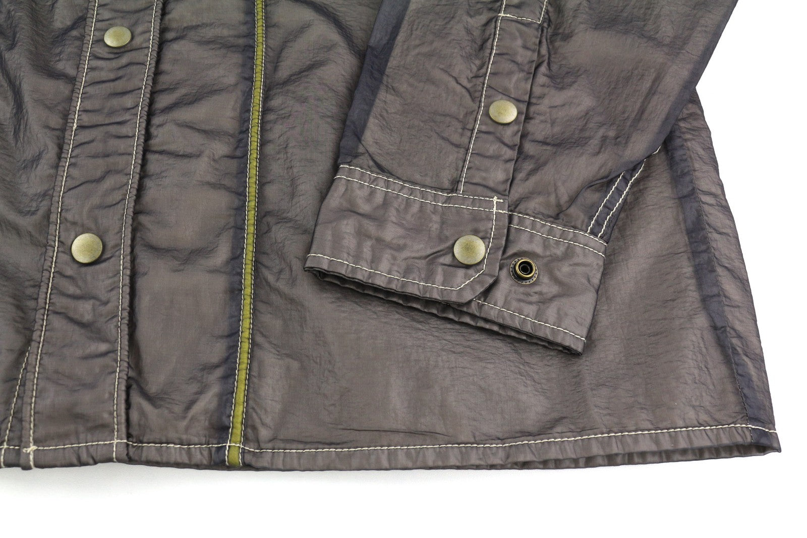 DIESEL S-U24 Men Jacket L Windbreaker Snap Buttons Coated Neck RRP€275