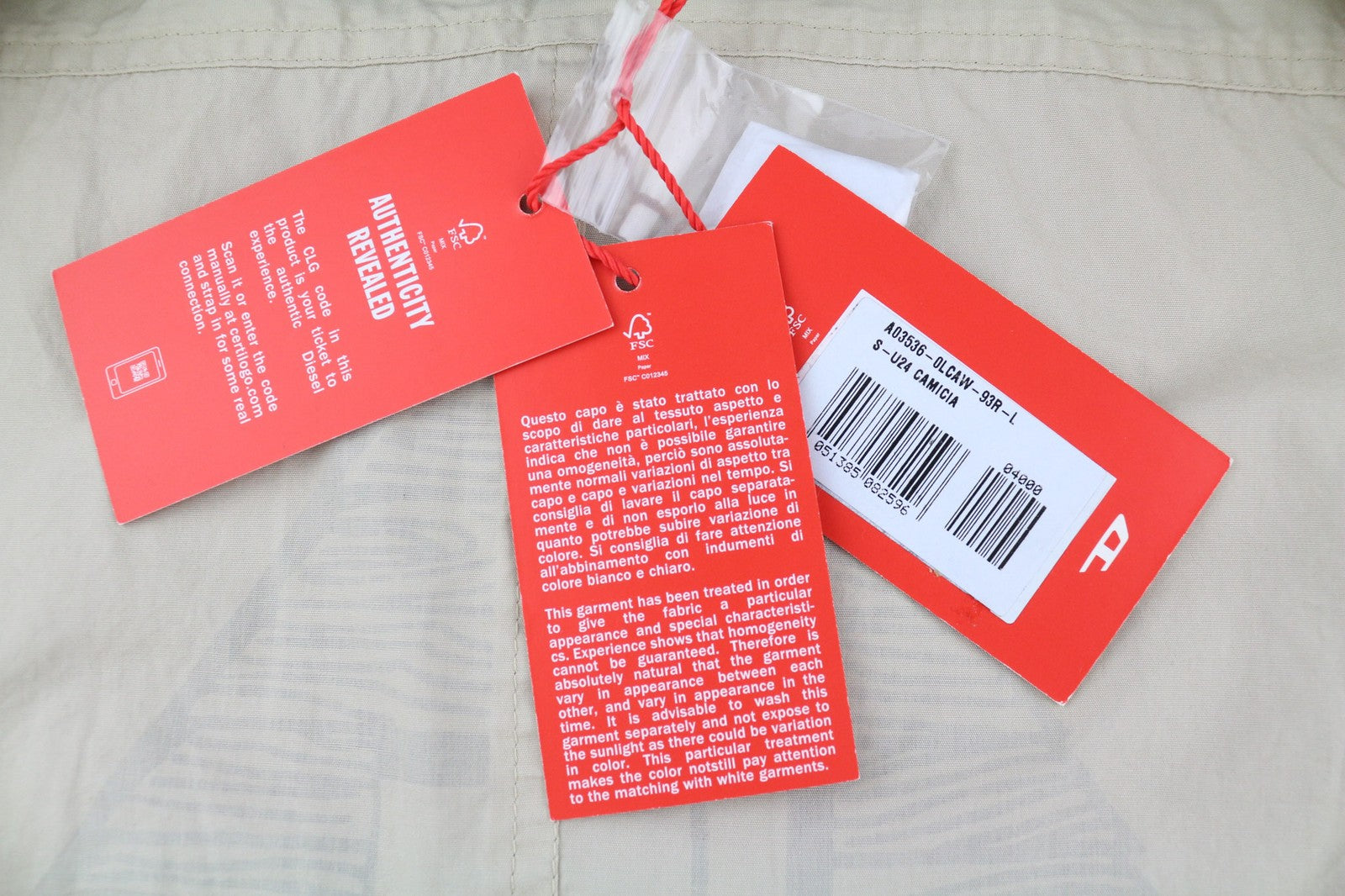 DIESEL S-U24 Men Jacket L Windbreaker Snap Buttons Coated Neck RRP€275