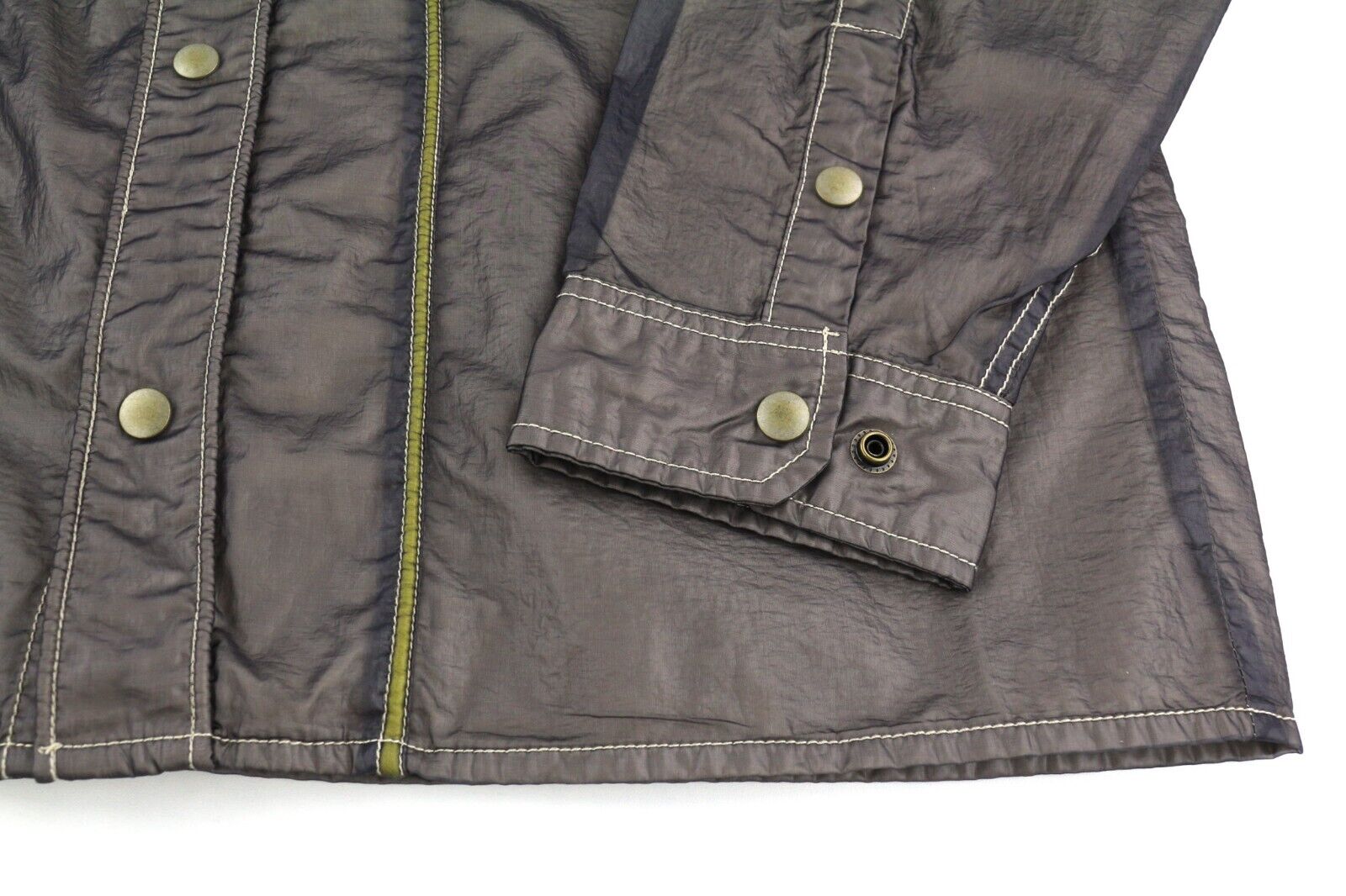 DIESEL S-U24 Men Jacket XL Windbreaker Snap Buttons Coated Neck RRP€275