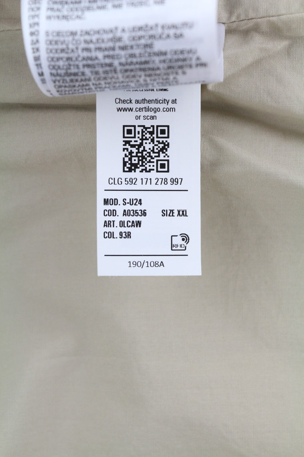 DIESEL S-U24 Mens Jacket 2XL Windbreaker Snap Buttons Coated Neck RRP€275