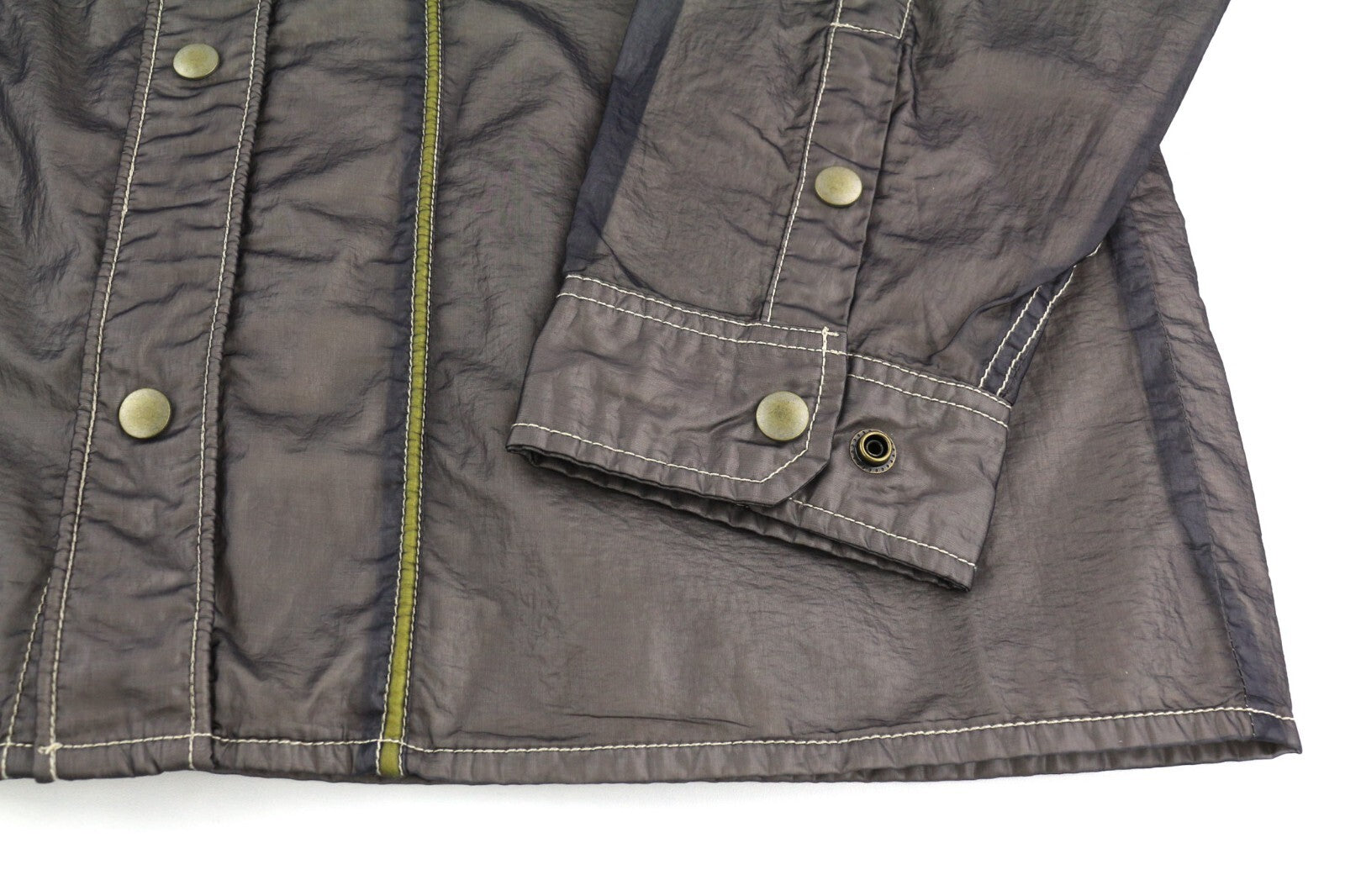 DIESEL S-U24 Mens Jacket 2XL Windbreaker Snap Buttons Coated Neck RRP€275