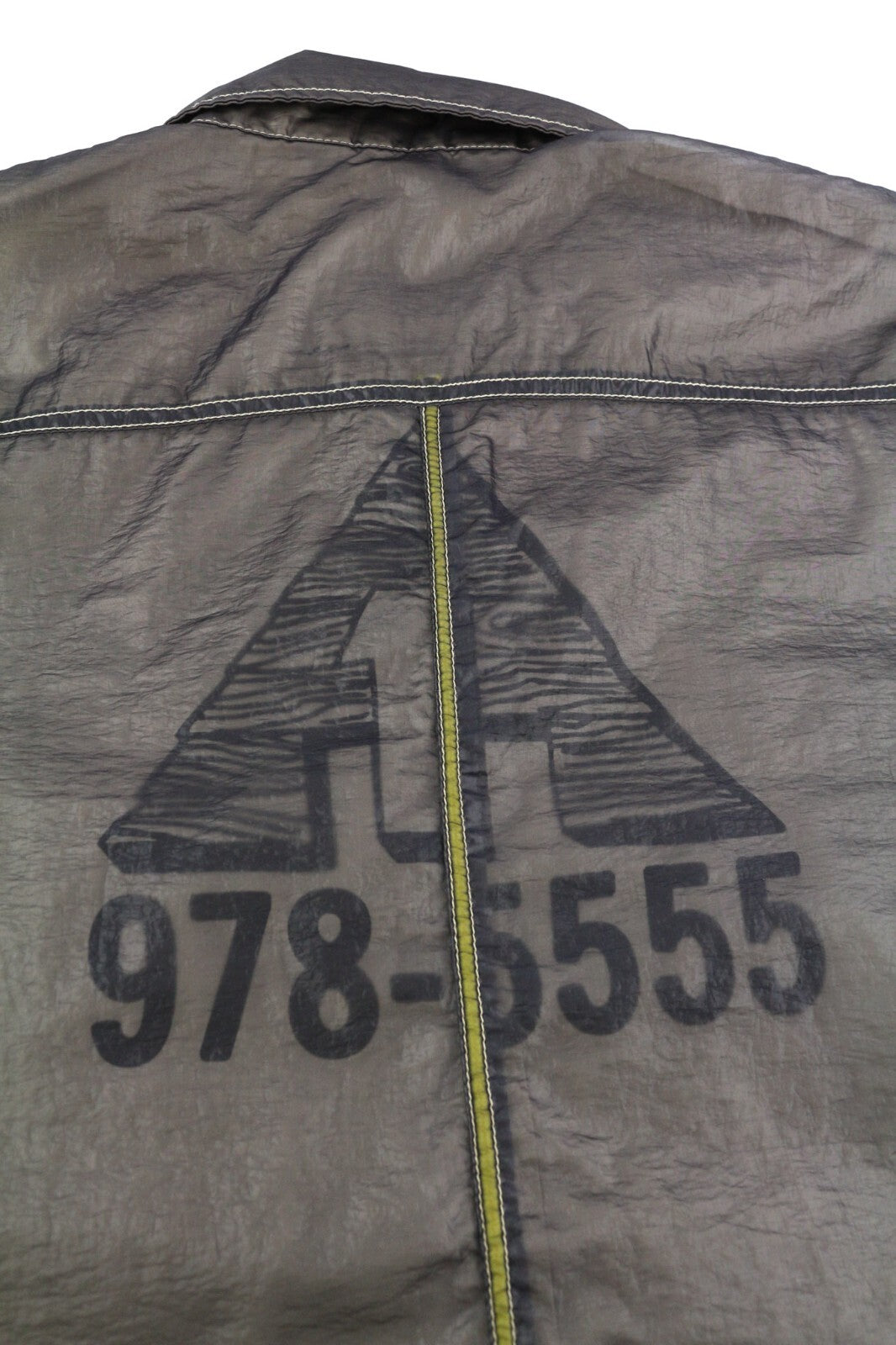 DIESEL S-U24 Mens Jacket 2XL Windbreaker Snap Buttons Coated Neck RRP€275