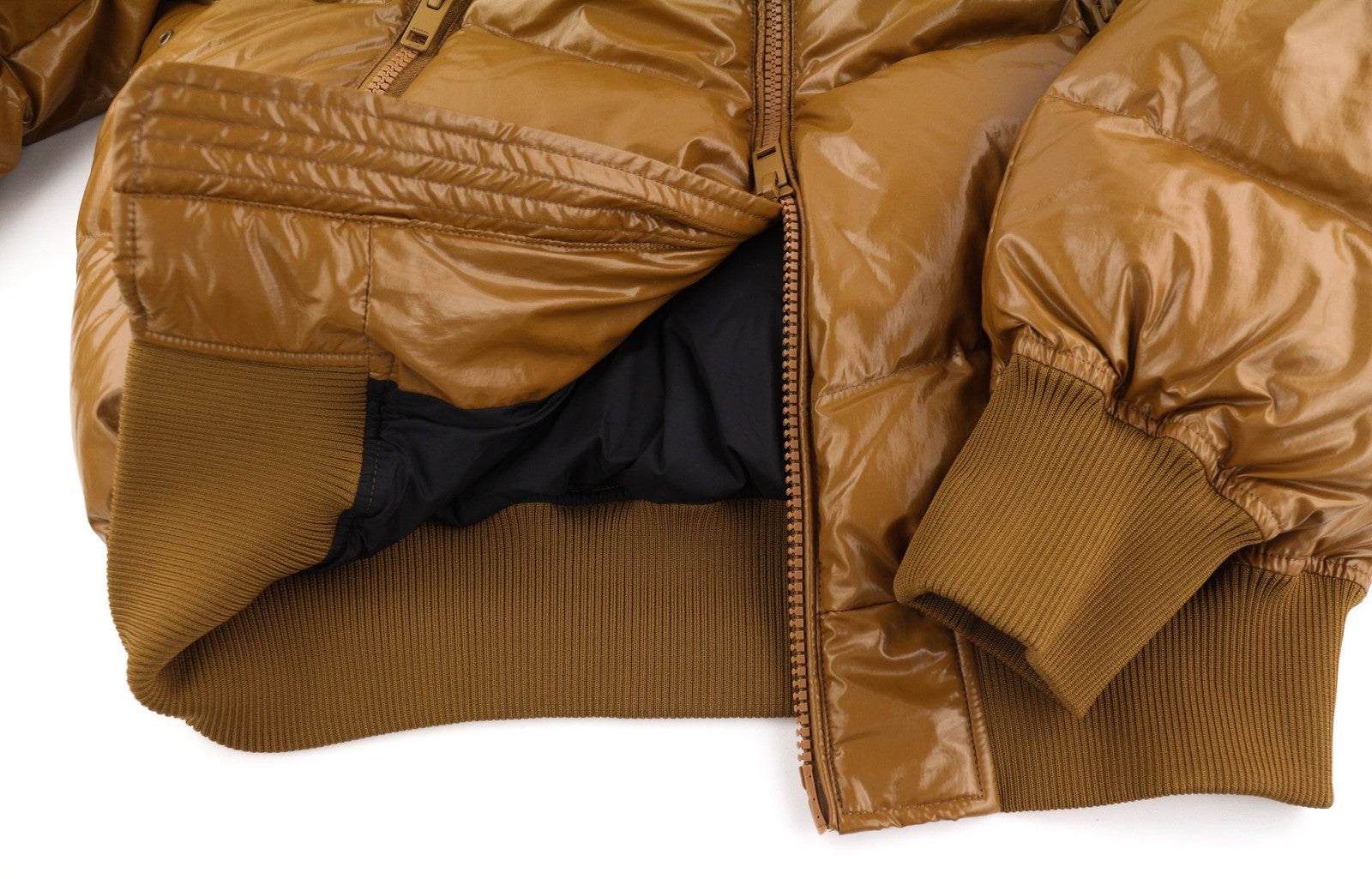 DIESEL W-Sten Mens Jacket L Brown Puffer Duck Down Filled Quilted RRP€395