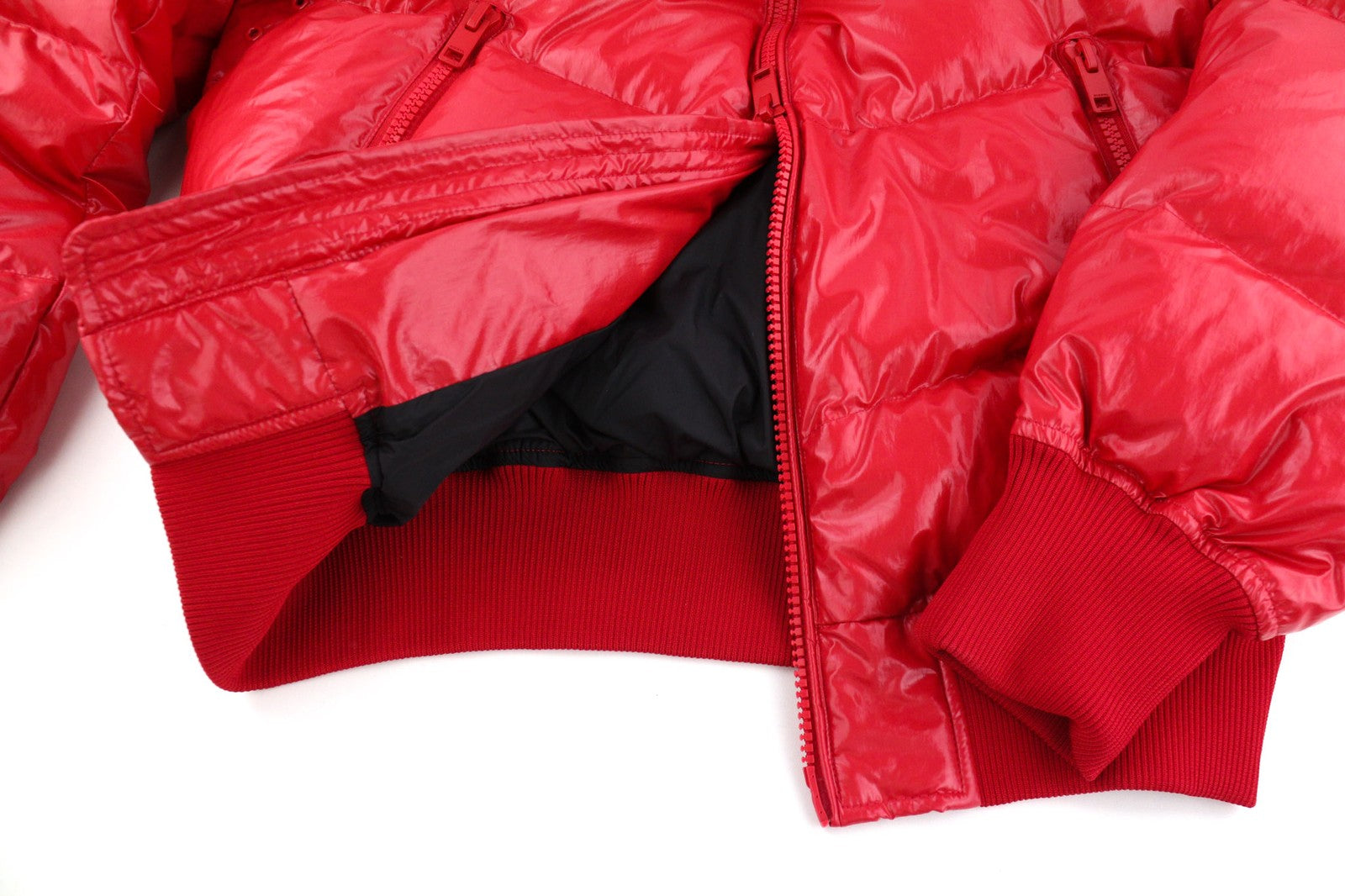 DIESEL W-Sten Mens Jacket L Red Puffer Duck Down Filled Quilted RRP€395