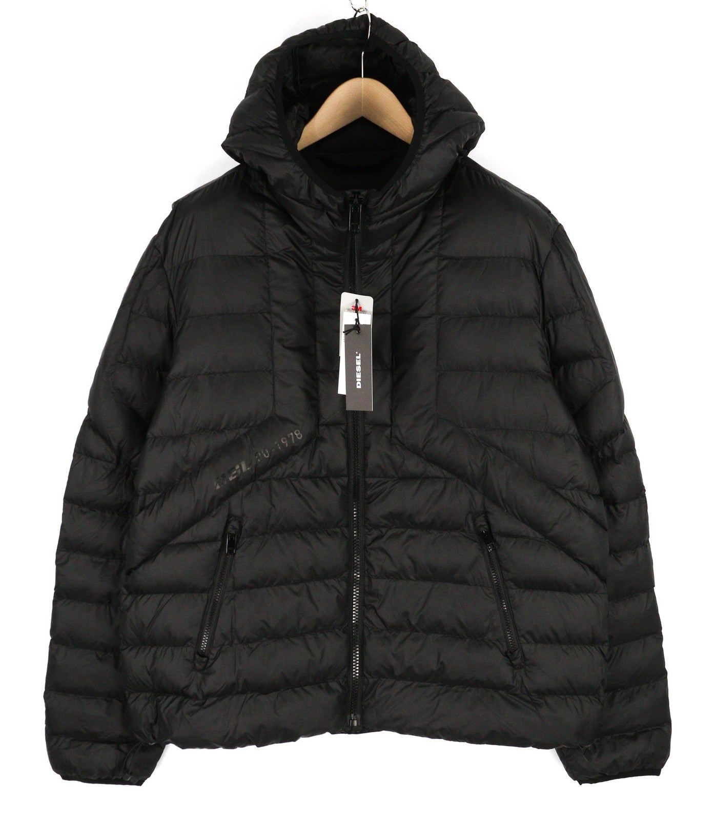 DIESEL W-Dwain-21 Mens Jacket 2XL Full Zip Puffer Quilted Hooded 3M RRP€350