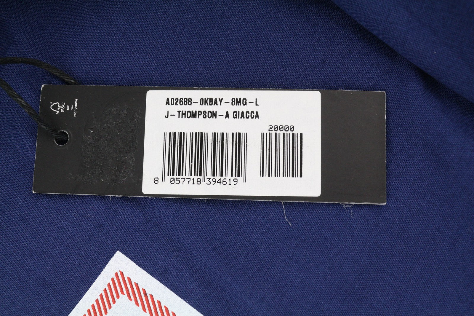 DIESEL J-Thompson-A Mens Jacket L Blue Full Zip Neck Lined  RRP€350