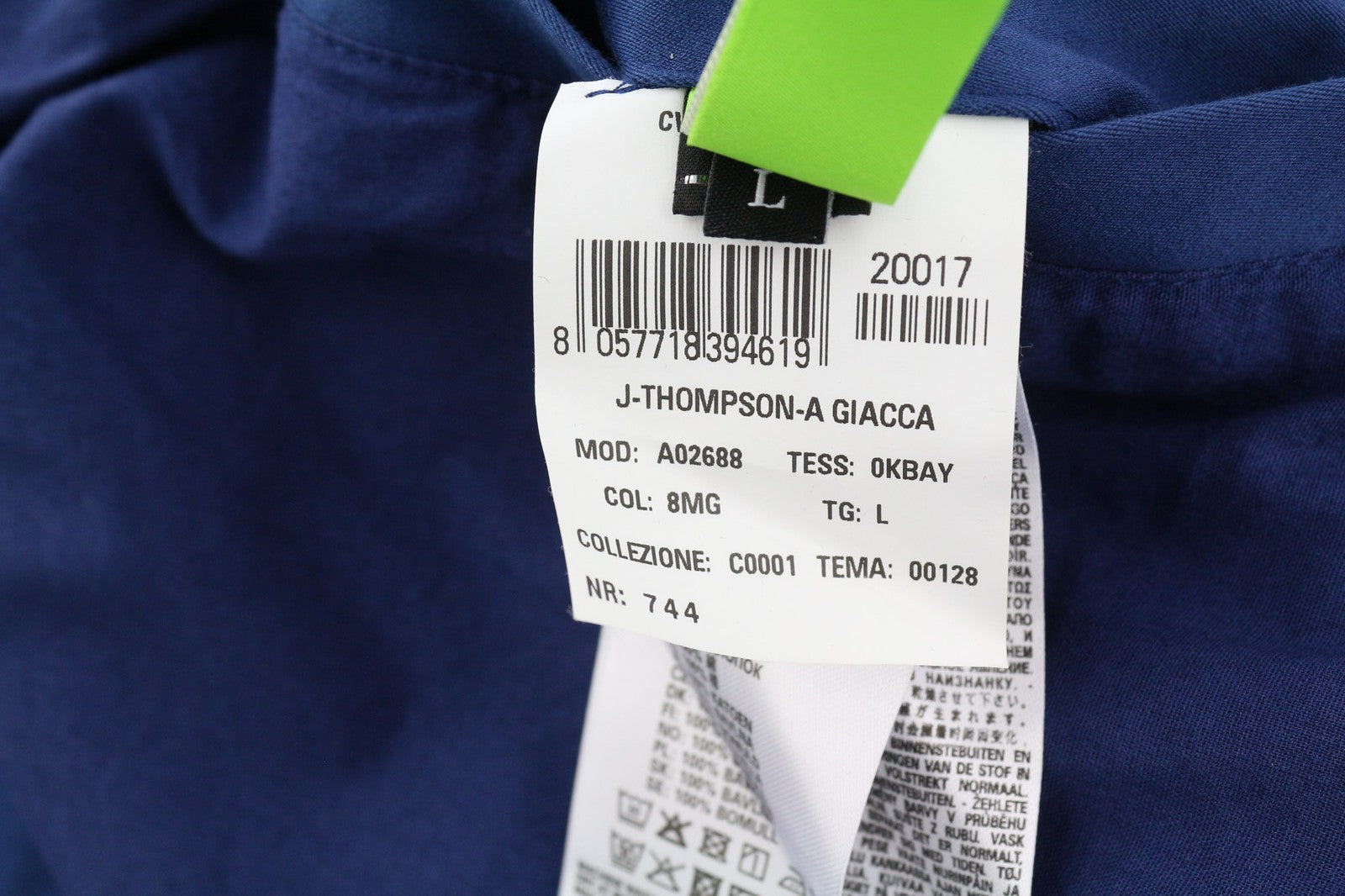 DIESEL J-Thompson-A Mens Jacket L Blue Full Zip Neck Lined  RRP€350