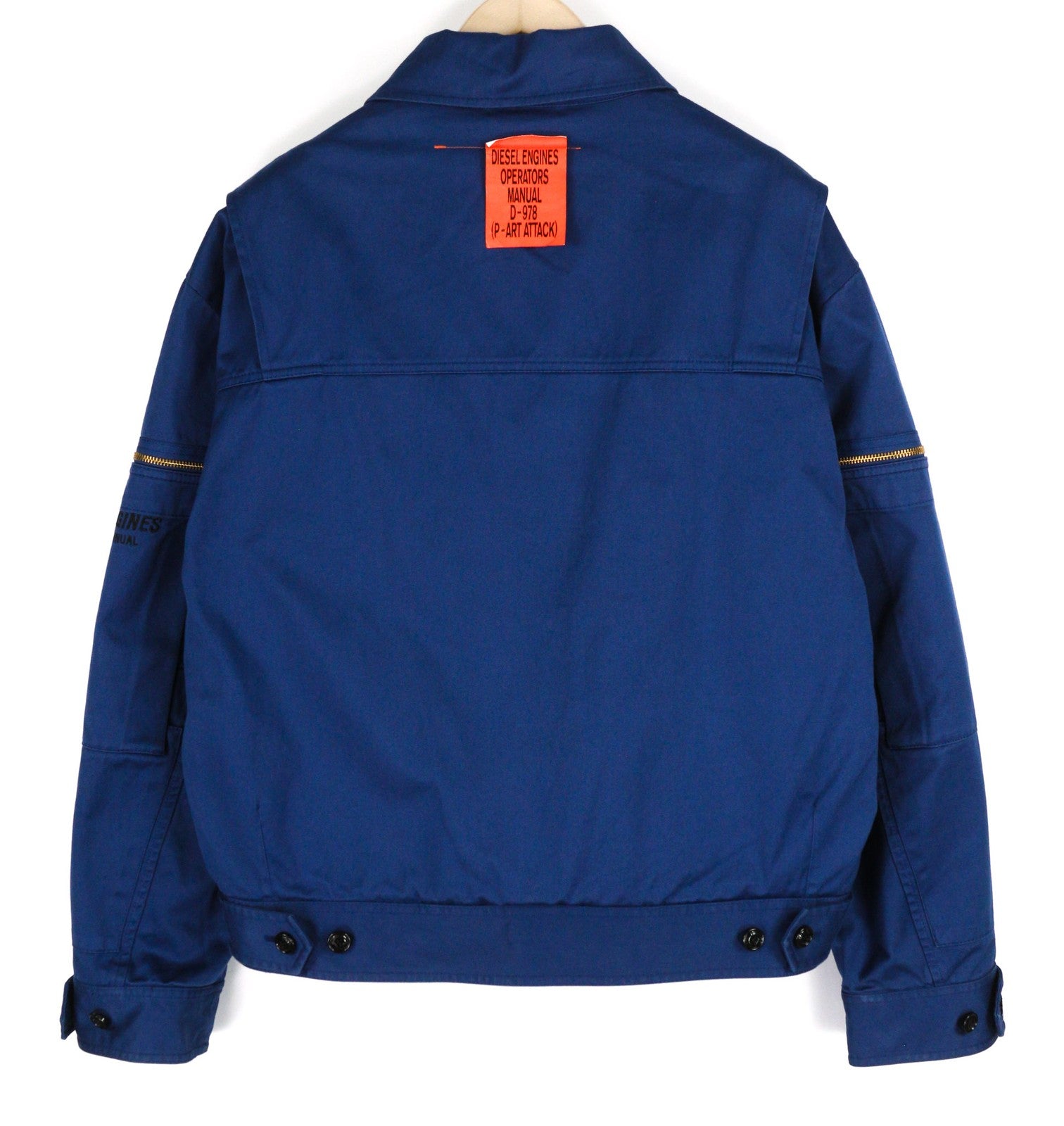 DIESEL J-Thompson-A Mens Jacket L Blue Full Zip Neck Lined  RRP€350