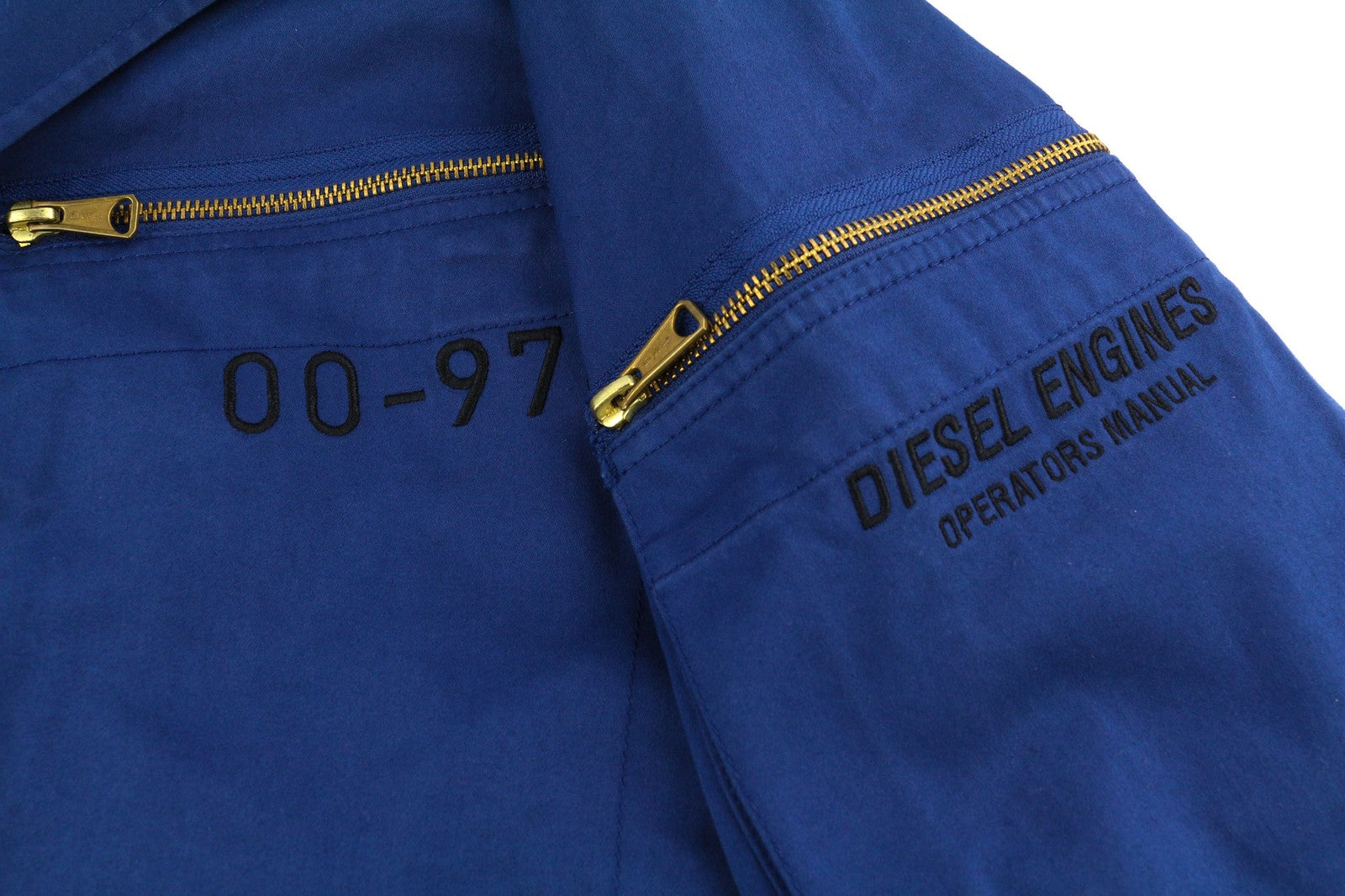 DIESEL J-Thompson-A Mens Jacket L Blue Full Zip Neck Lined  RRP€350