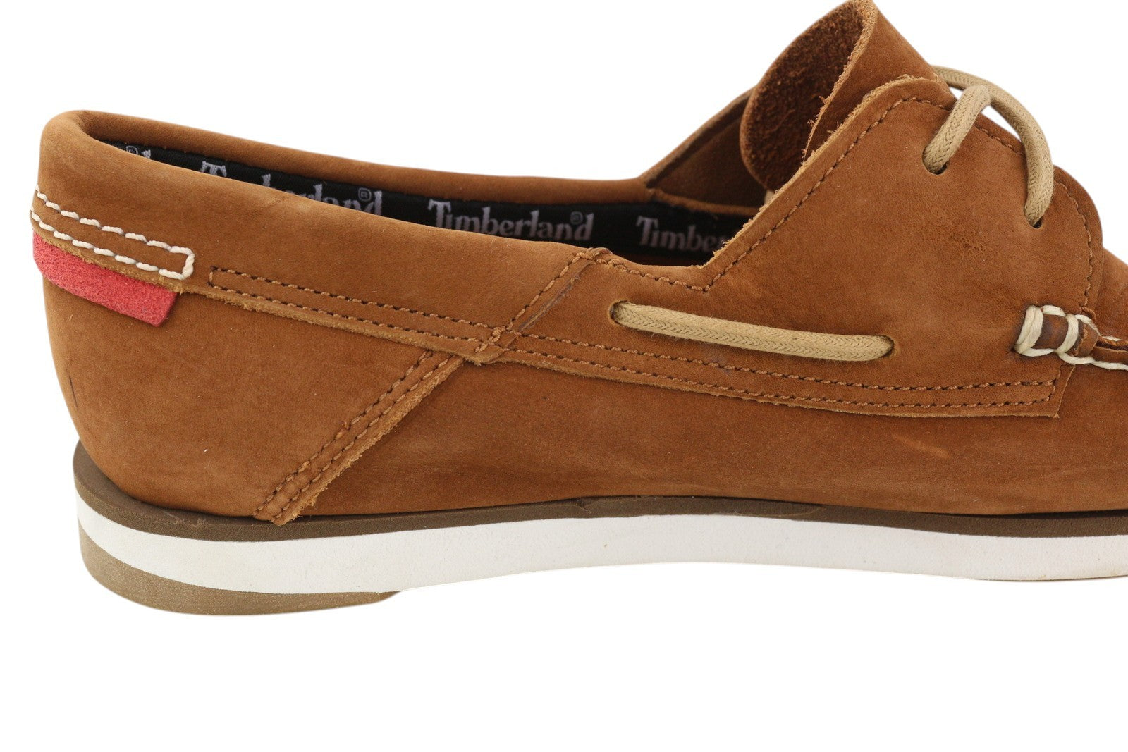 TIMBERLAND A2ABV Men Shoes EU44 Brown Leather Slip On Laced True Cloud Loafers