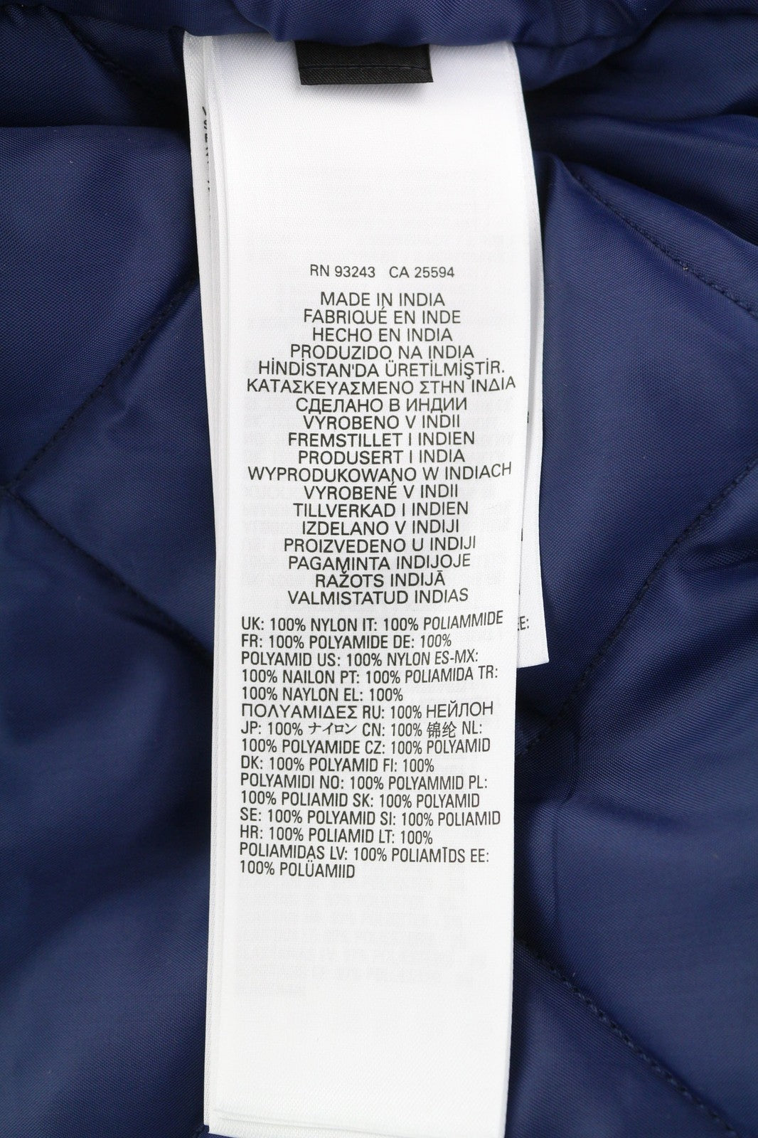 DIESEL W-Manfred Mens Jacket XL Full Zip Patch Pockets Padded Blue RRP€395