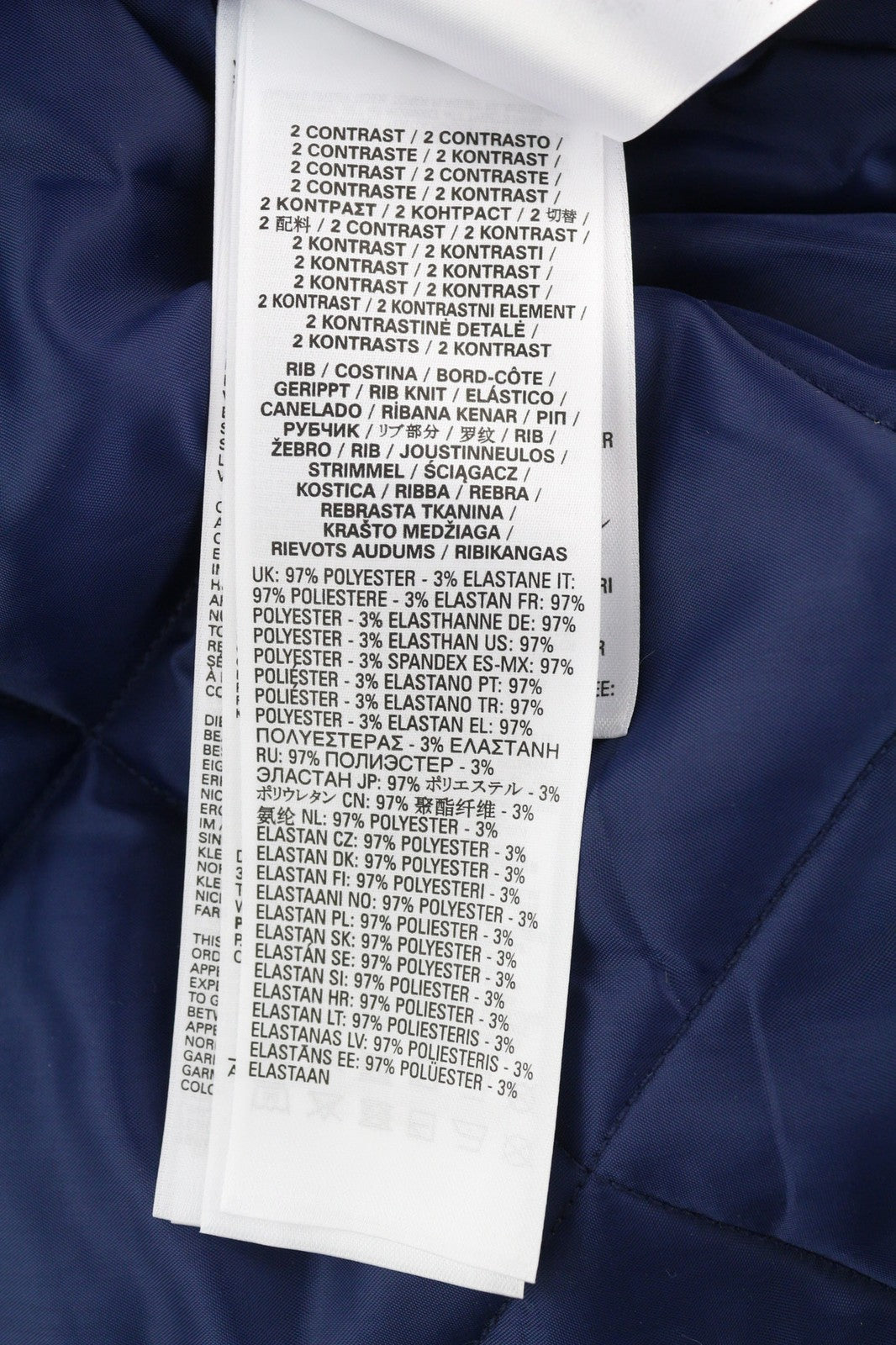 DIESEL W-Manfred Mens Jacket XL Full Zip Patch Pockets Padded Blue RRP€395