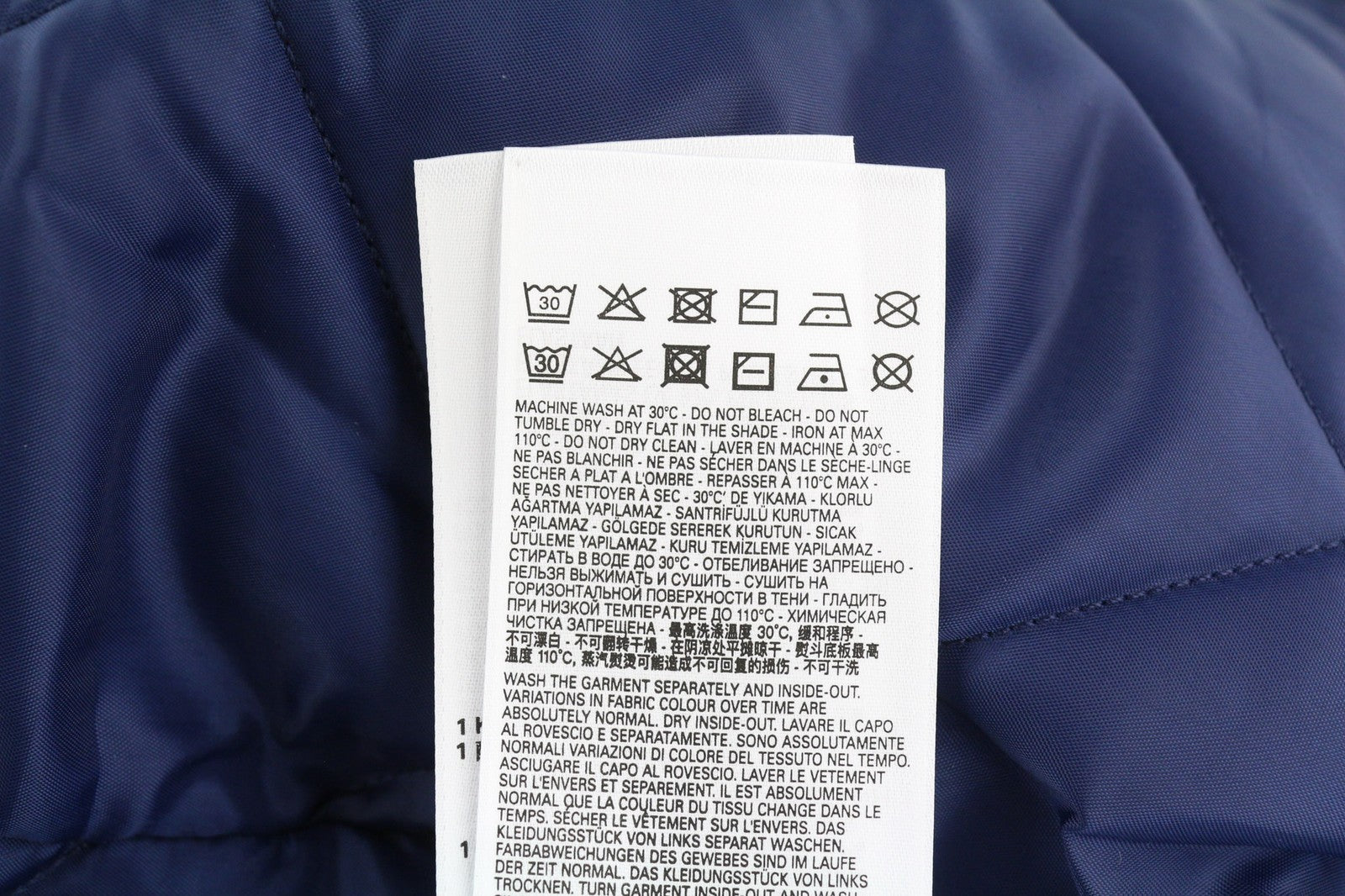 DIESEL W-Manfred Mens Jacket XL Full Zip Patch Pockets Padded Blue RRP€395