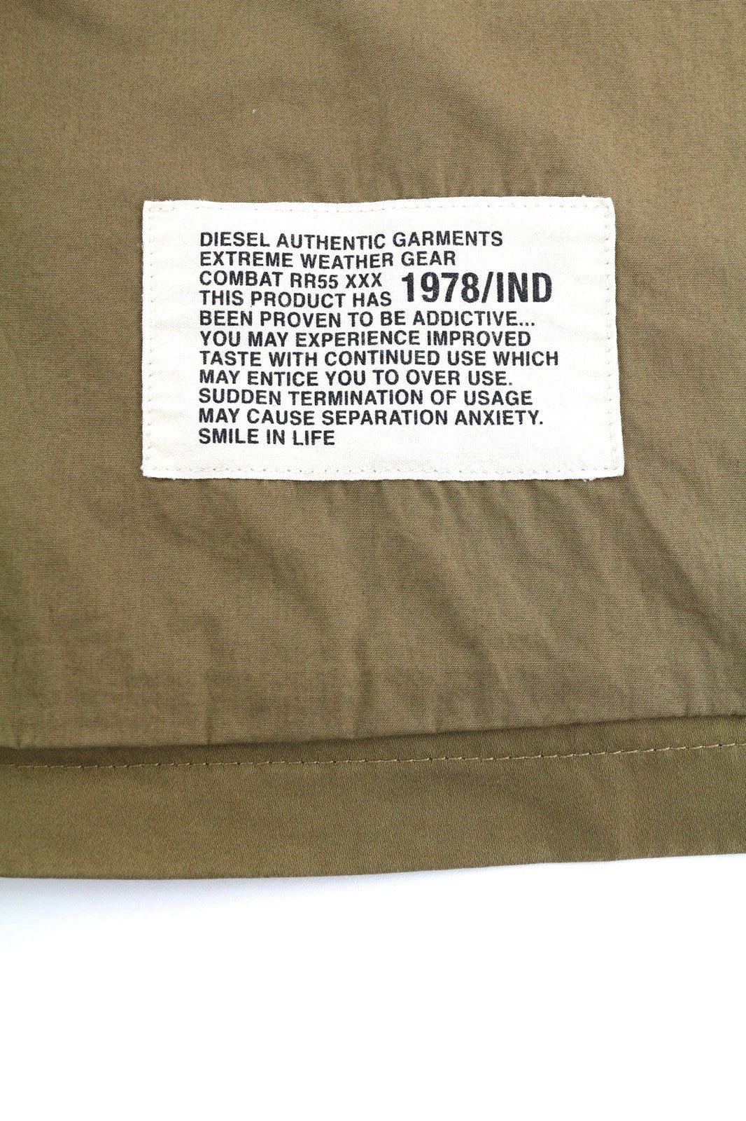 DIESEL J-Loyd Mens Jacket M Brown Drawstring Waist Patch Pockets Zip RRP€495