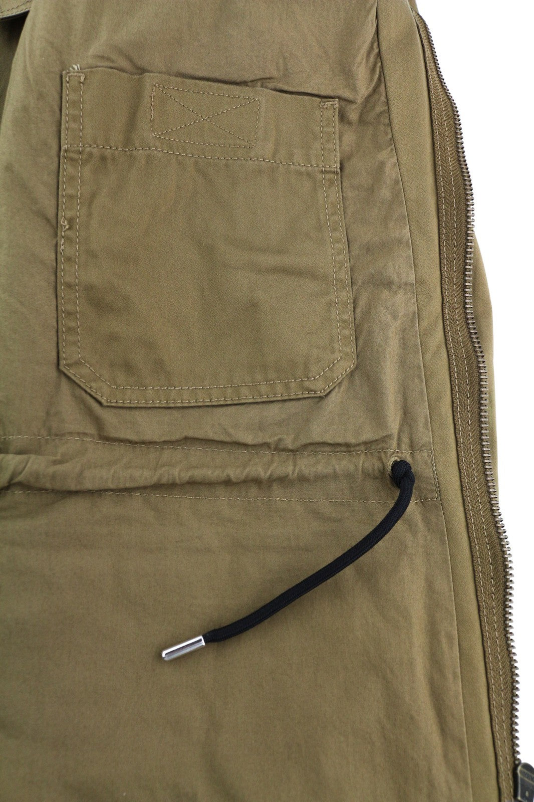 DIESEL J-Loyd Mens Jacket M Brown Drawstring Waist Patch Pockets Zip RRP€495