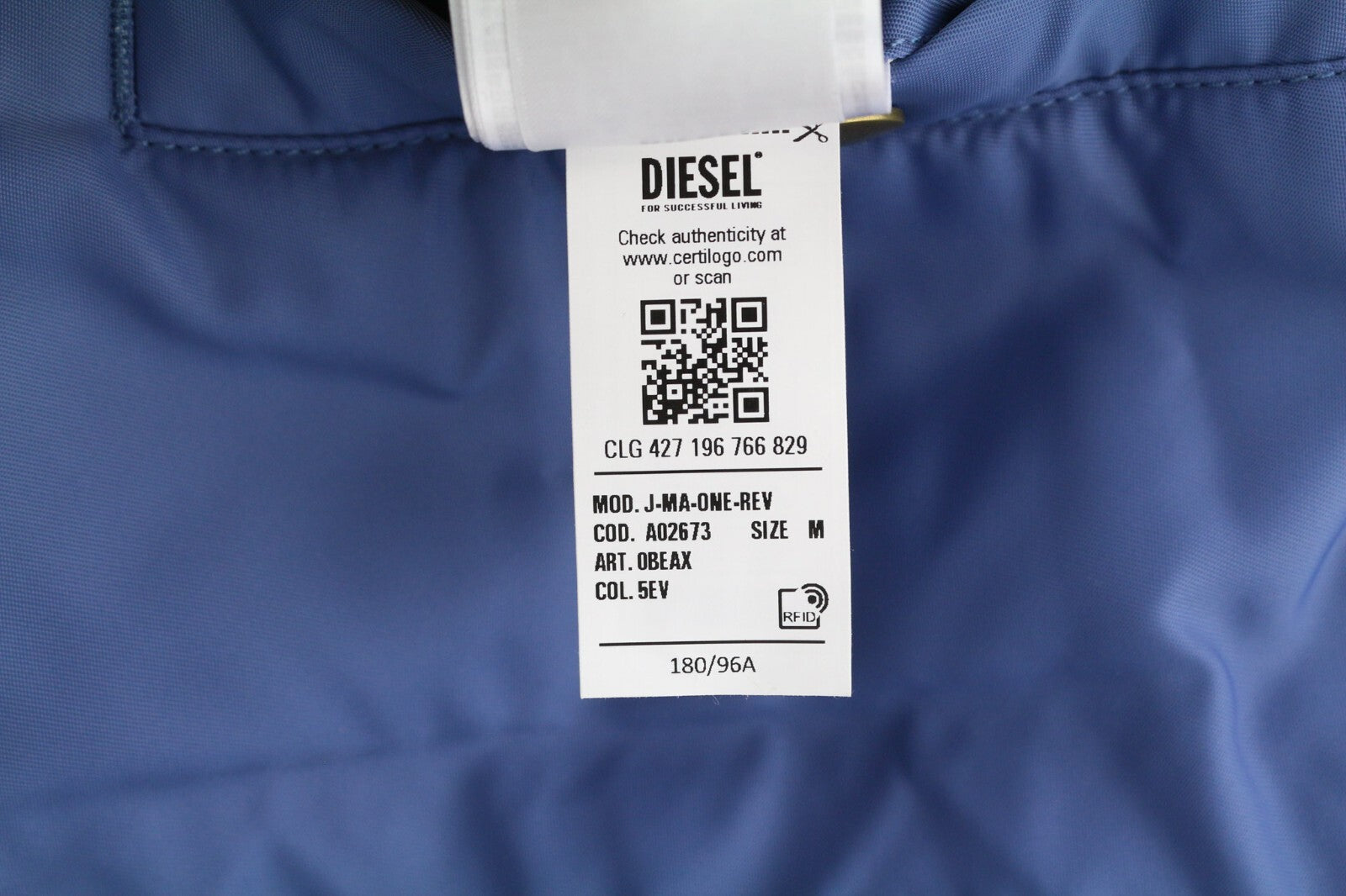 DIESEL J-Ma-One-Rev Mens Jacket M Reversible Insulated Full Zip Pockets RRP€450