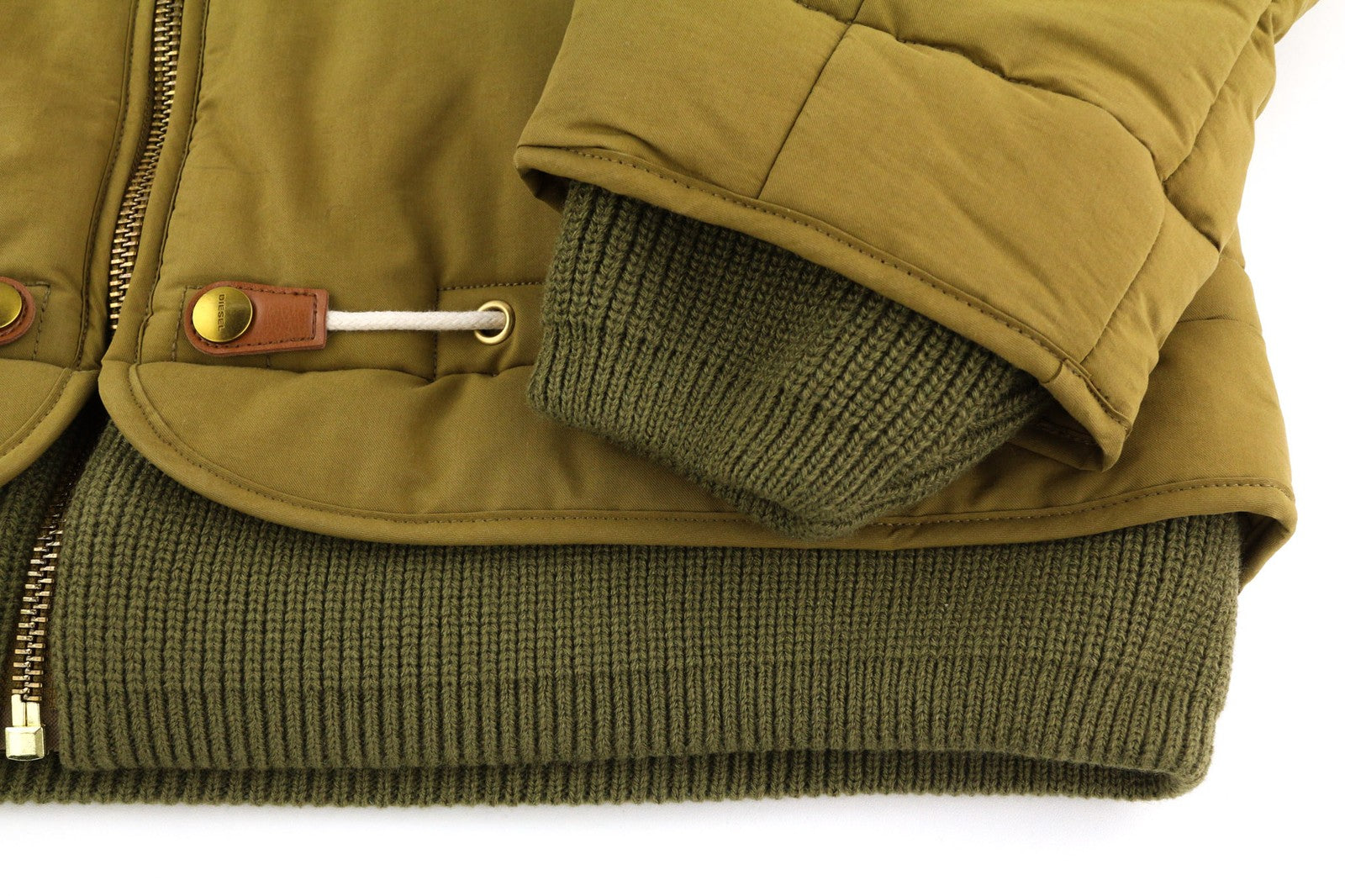 DIESEL W-Spleak Mens Jacket M Brown Patterned Insulated Lined Full Zip RRP€350