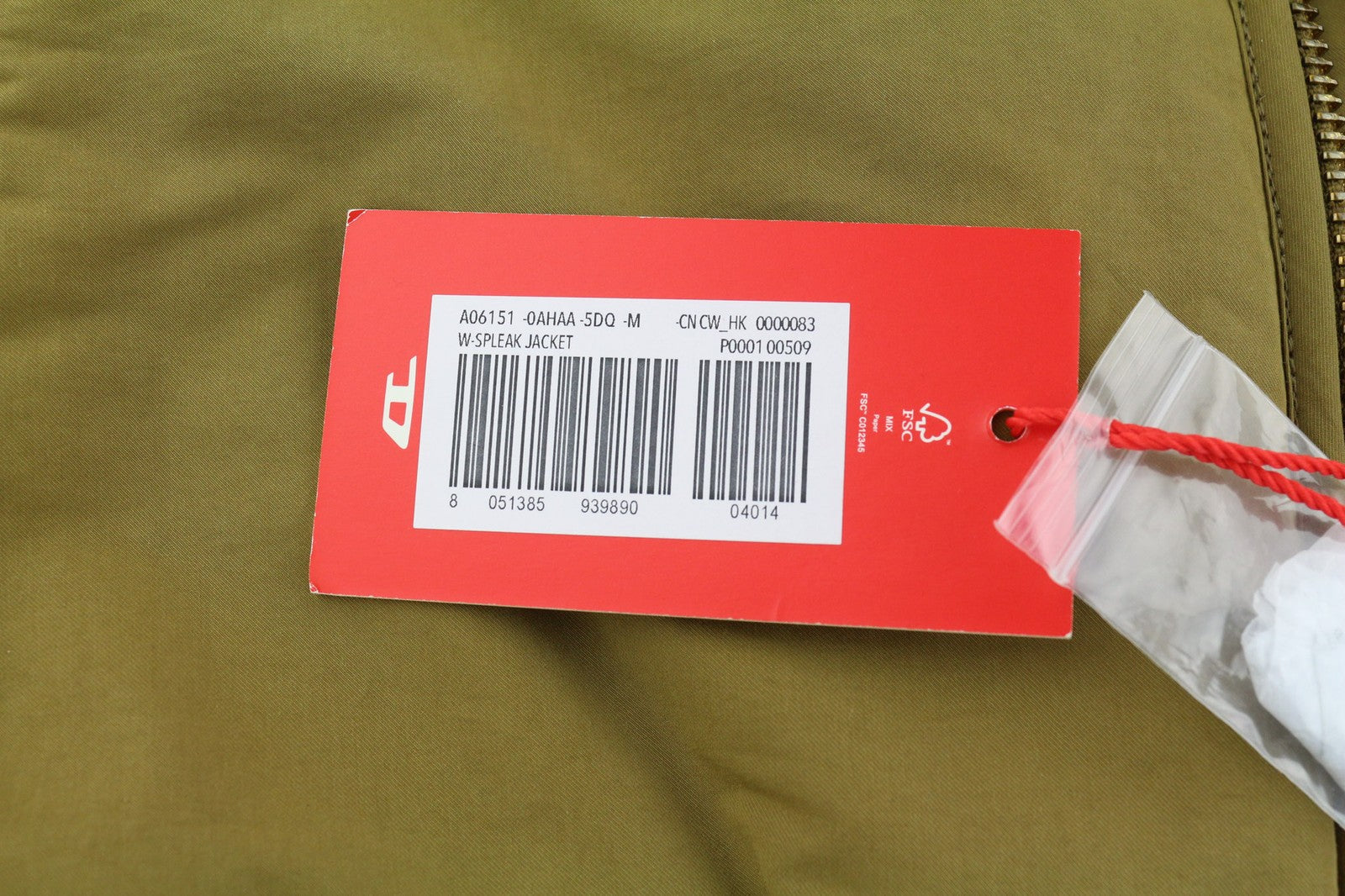 DIESEL W-Spleak Mens Jacket M Brown Patterned Insulated Lined Full Zip RRP€350