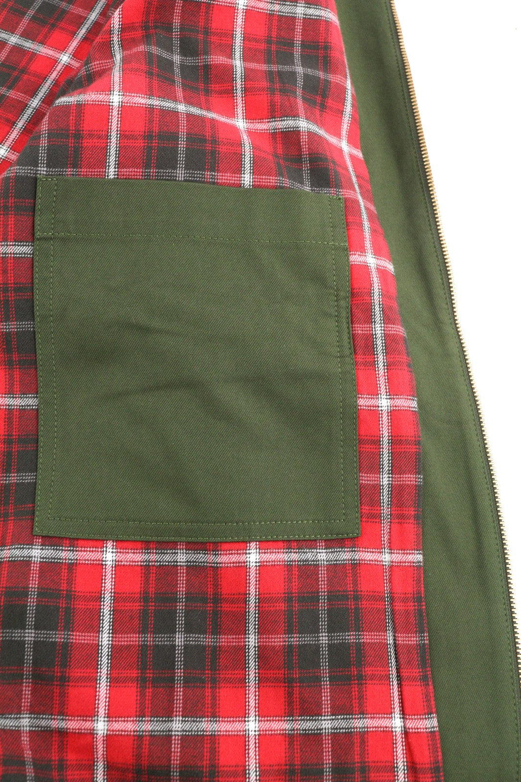 DIESEL J-Harry Men Jacket L Green Band Neck Pockets Plaid Lined  RRP€350