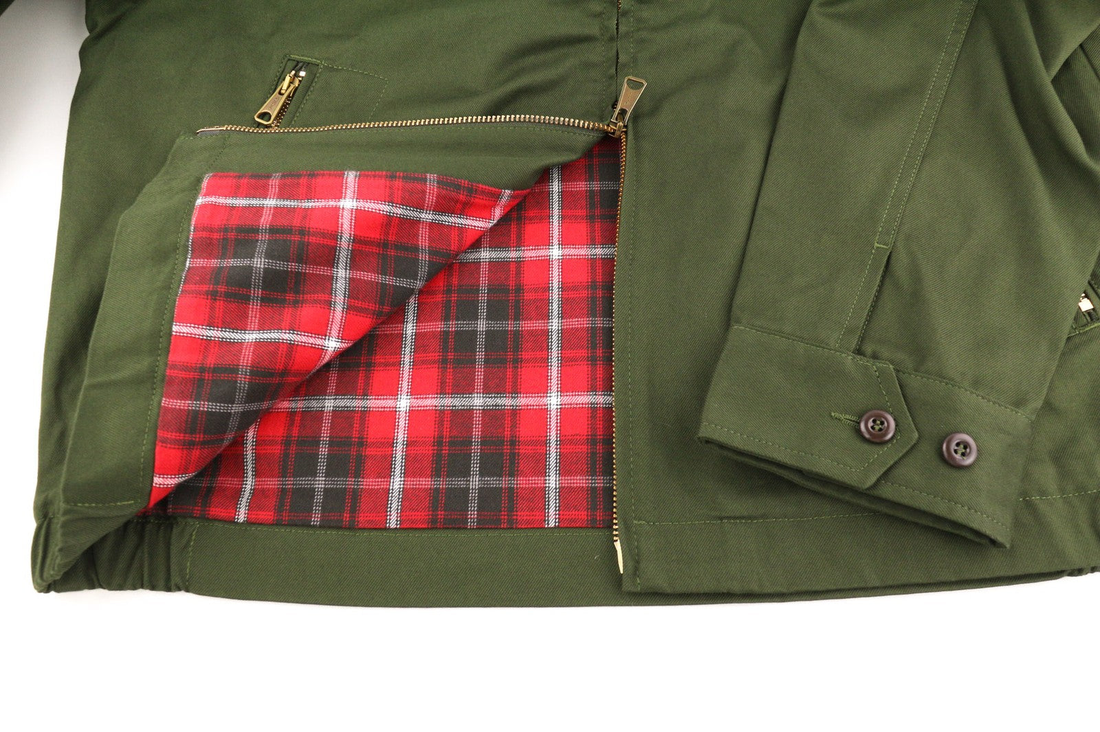 DIESEL J-Harry Mens Jacket XL Green Band Neck Pockets Plaid Lined RRP€350