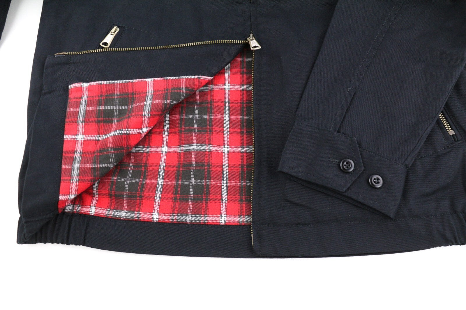 DIESEL J-Harry Mens Jacket L Black Band Neck Pockets Plaid Lined RRP€350