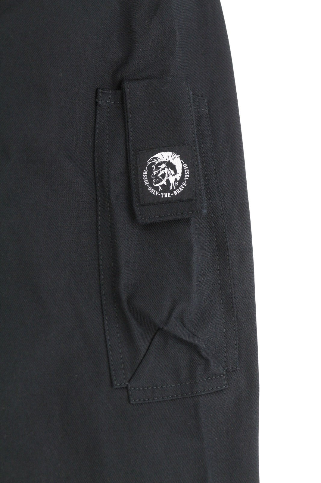 DIESEL J-Harry Mens Jacket L Black Band Neck Pockets Plaid Lined RRP€350