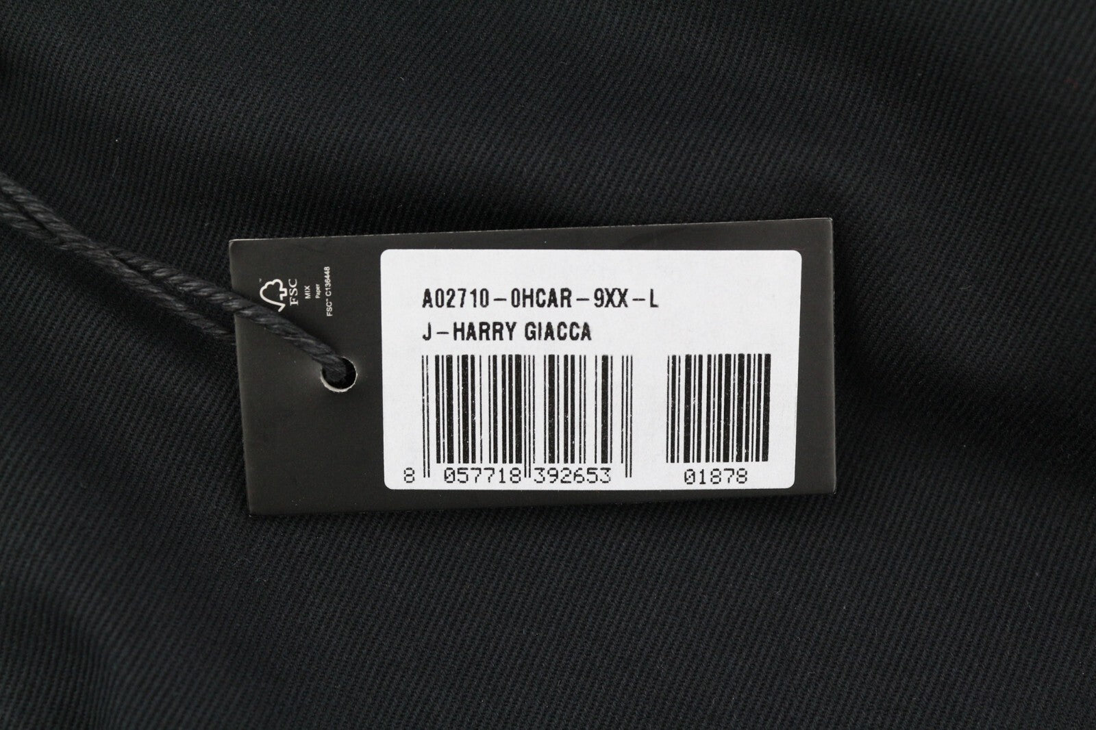 DIESEL J-Harry Mens Jacket L Black Band Neck Pockets Plaid Lined RRP€350