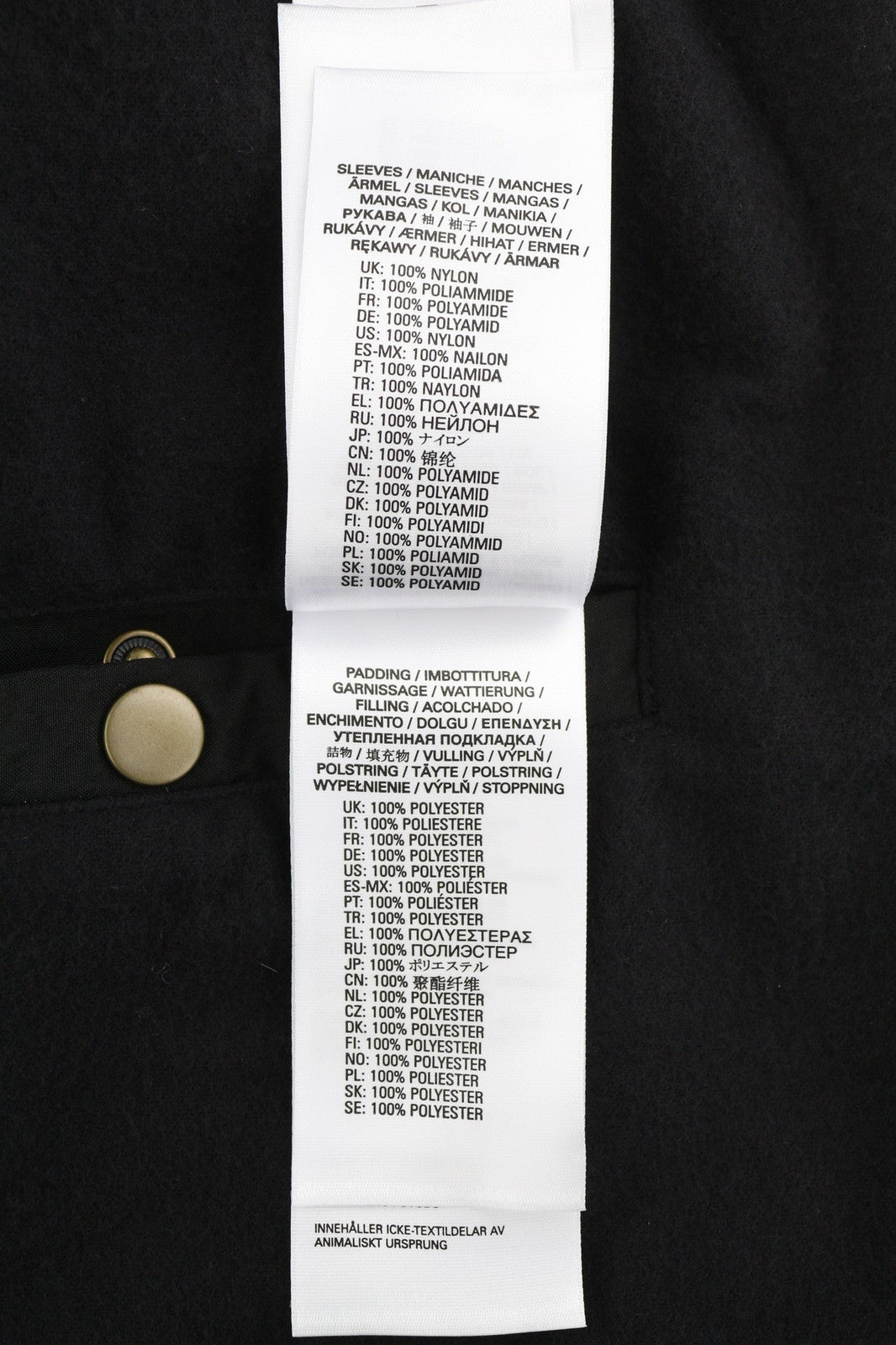 DIESEL J-Tech Mens Jacket XL Black Leather Coated Insulated Pockets RRP€325