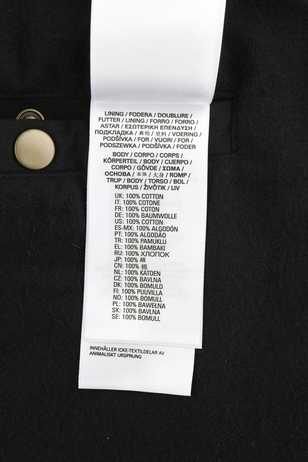 DIESEL J-Tech Mens Jacket XL Black Leather Coated Insulated Pockets RRP€325