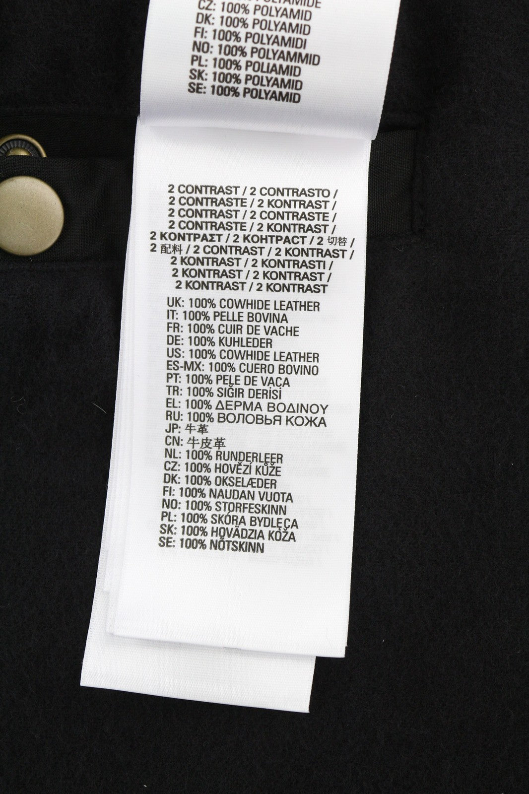 DIESEL J-Tech Mens Jacket XL Black Leather Coated Insulated Pockets RRP€325