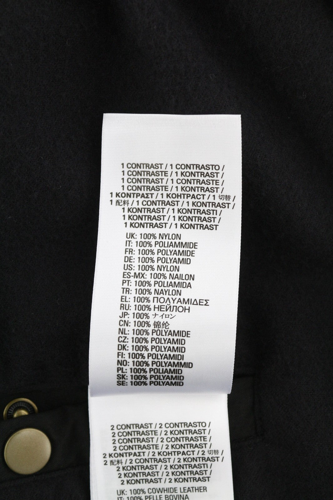 DIESEL J-Tech Mens Jacket XL Black Leather Coated Insulated Pockets RRP€325