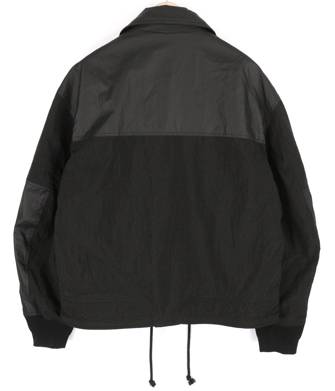 DIESEL J-Tech Mens Jacket XL Black Leather Coated Insulated Pockets RRP€325