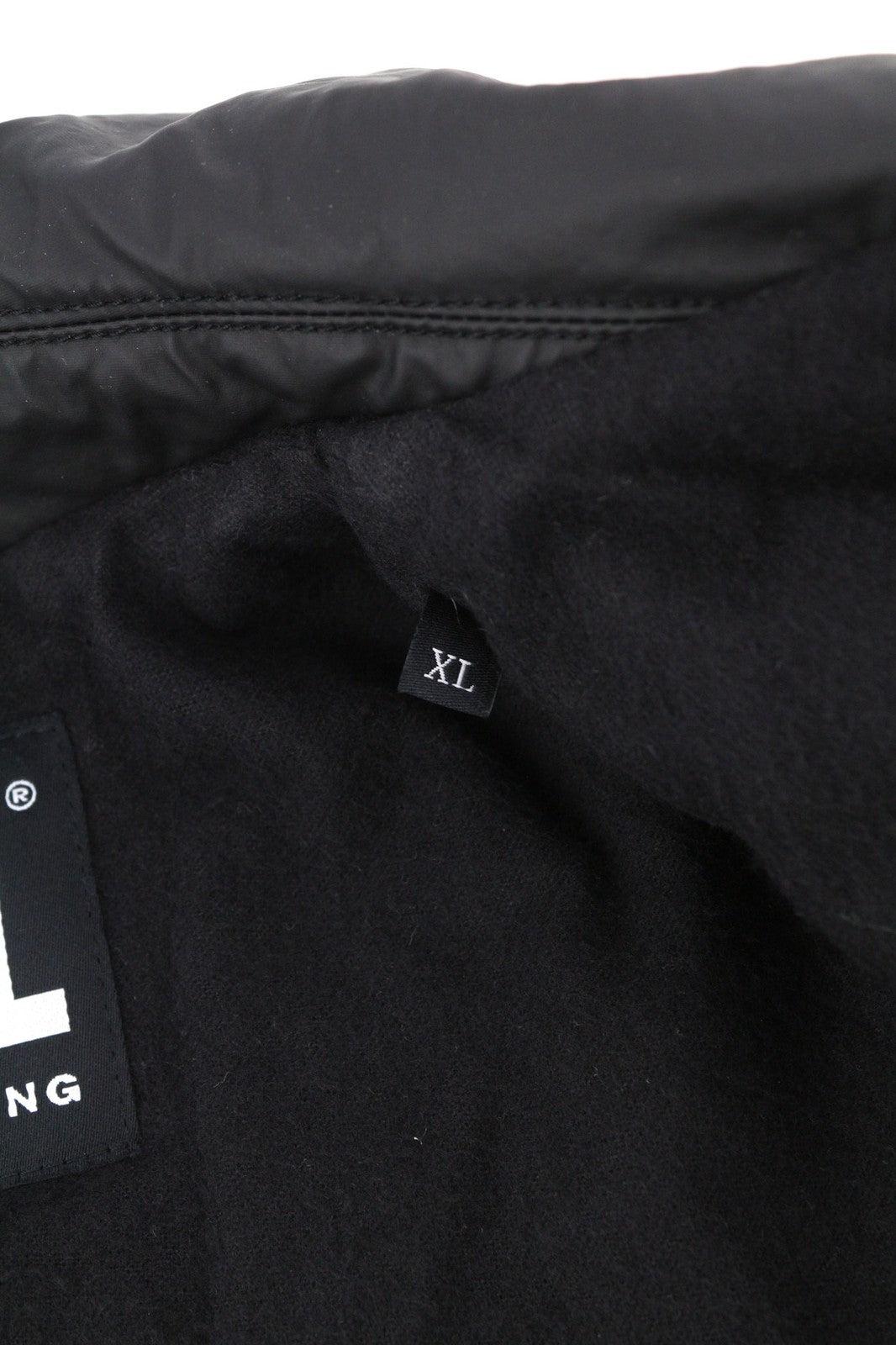 DIESEL J-Tech Mens Jacket XL Black Leather Coated Insulated Pockets RRP€325