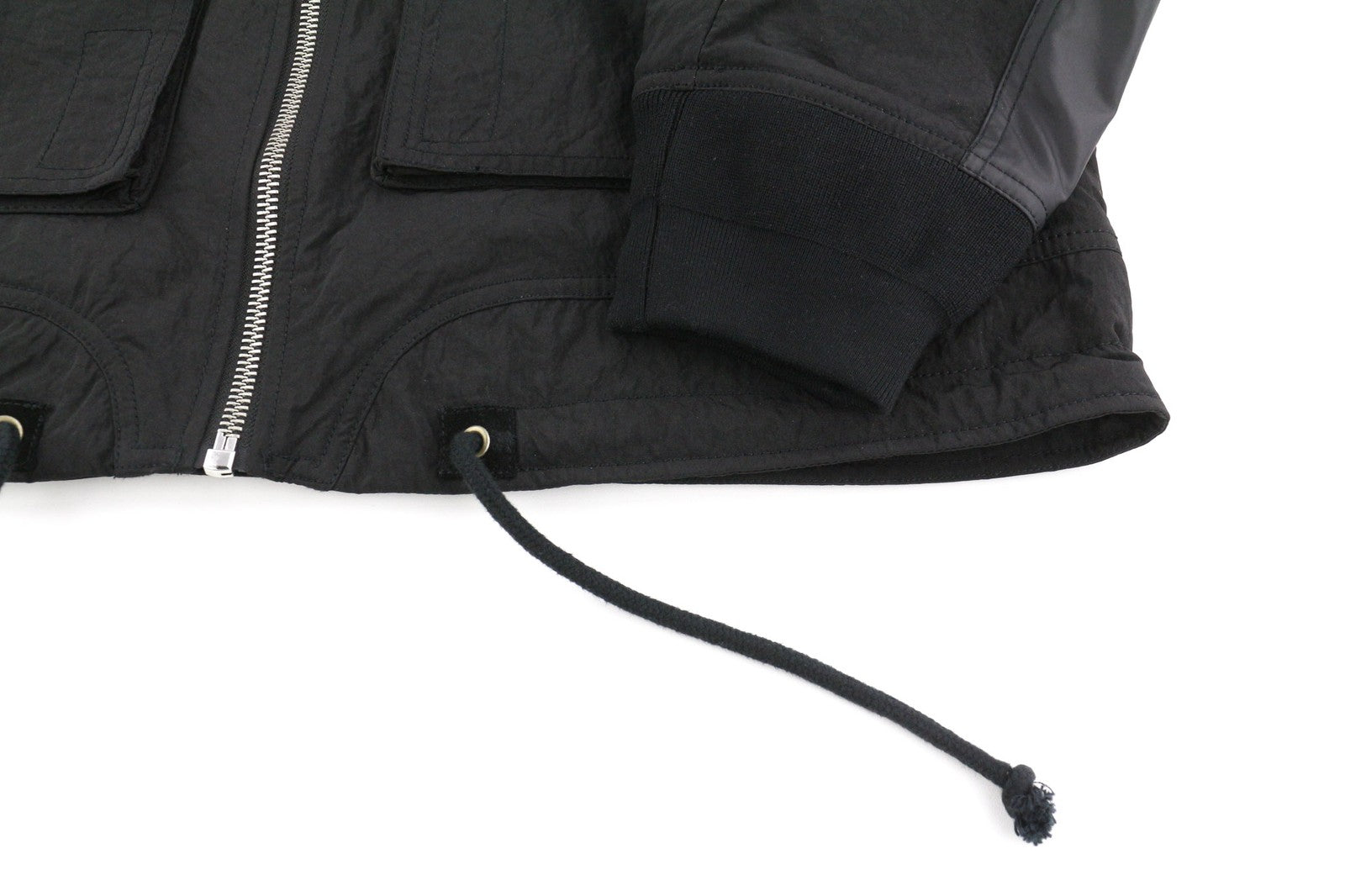 DIESEL J-Tech Mens Jacket XL Black Leather Coated Insulated Pockets RRP€325