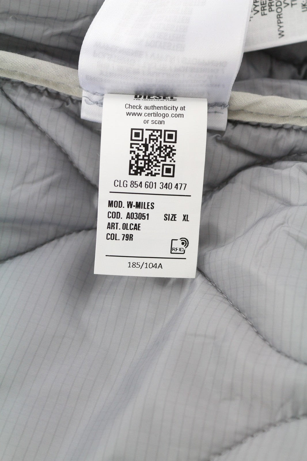 DIESEL W-Miles Mens Jacket XL Parka Removable Lining Hooded Insulated RRP€475