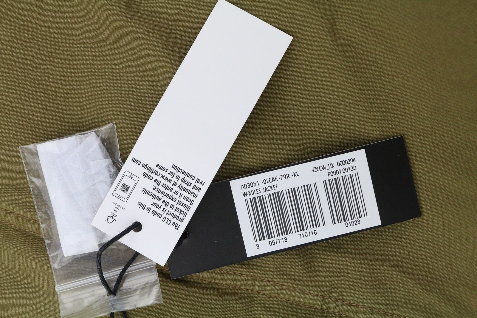 DIESEL W-Miles Mens Jacket XL Parka Removable Lining Hooded Insulated RRP€475