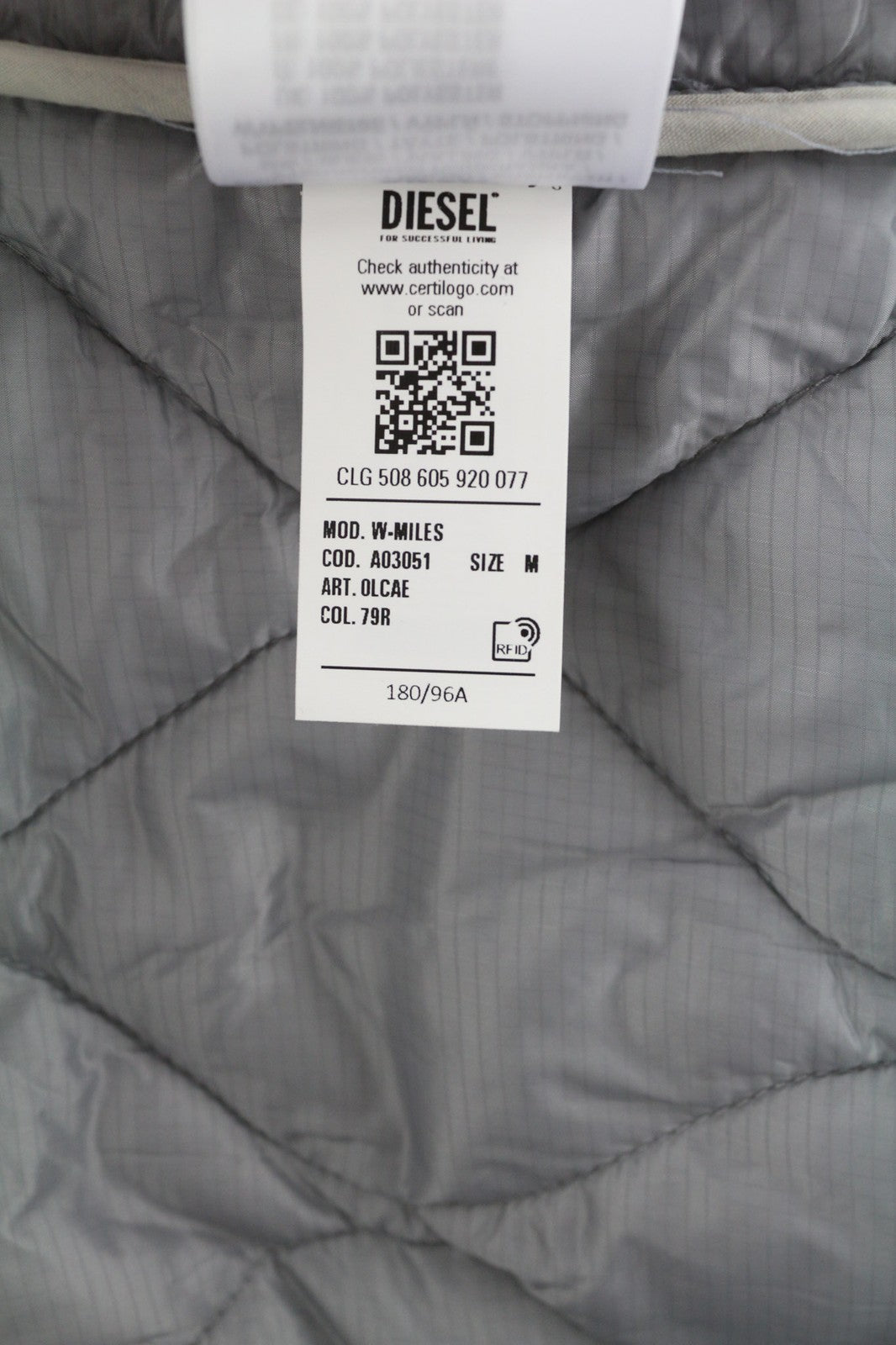 DIESEL W-Miles Mens Jacket M Parka Removable Lining Hooded Insulated RRP€475