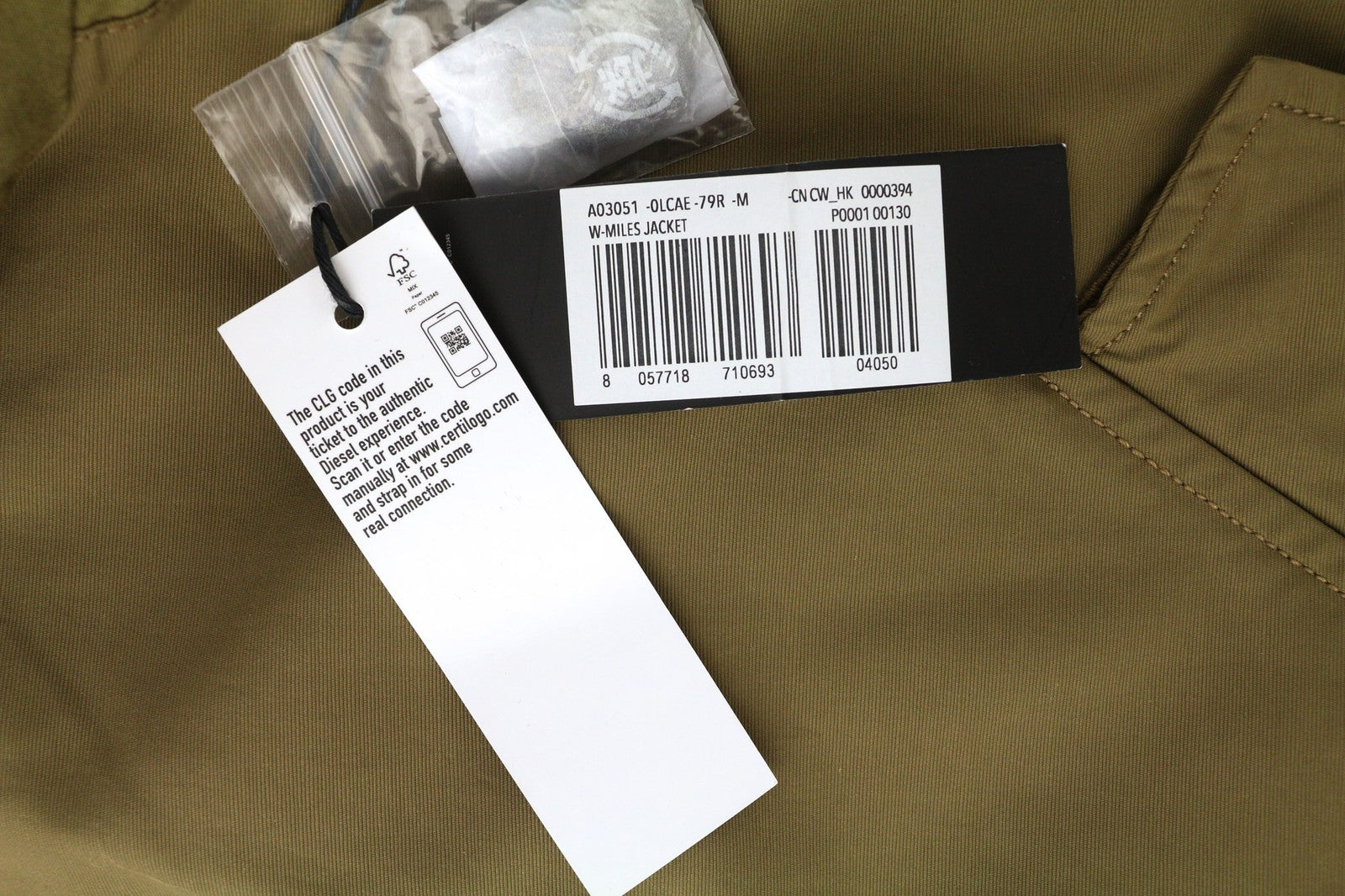 DIESEL W-Miles Mens Jacket M Parka Removable Lining Hooded Insulated RRP€475